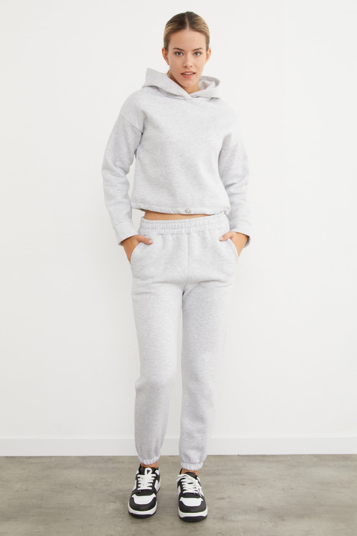 3 İplik Basic Beli Stoperli Jogger Eşofman Takımı 5