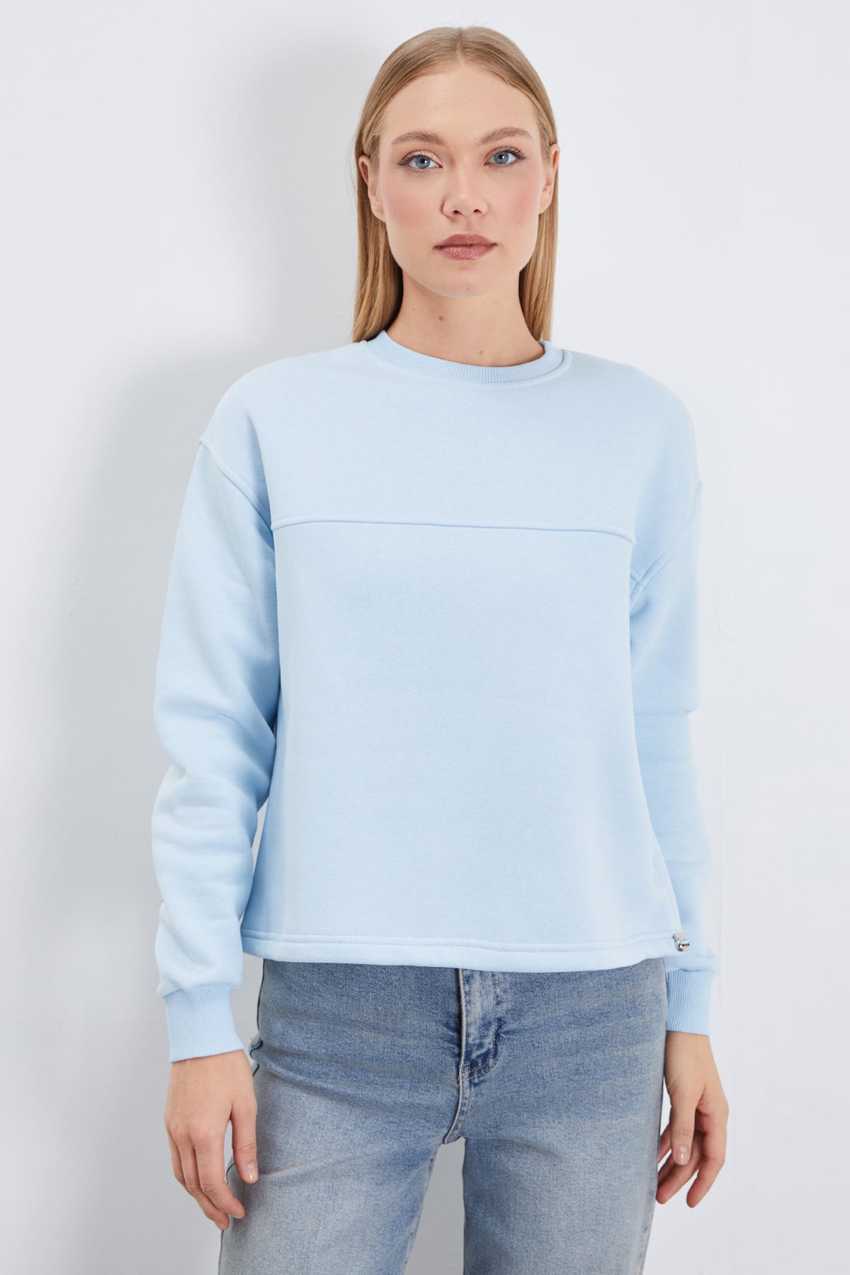 3 İplik Stoperli Oversize Sweatshirt 2