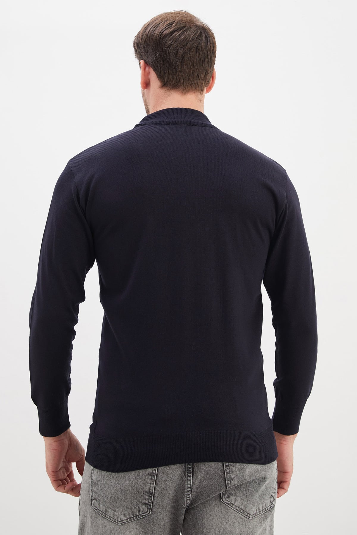 Basic Dik Yaka Regular Fit Triko Kazak 8