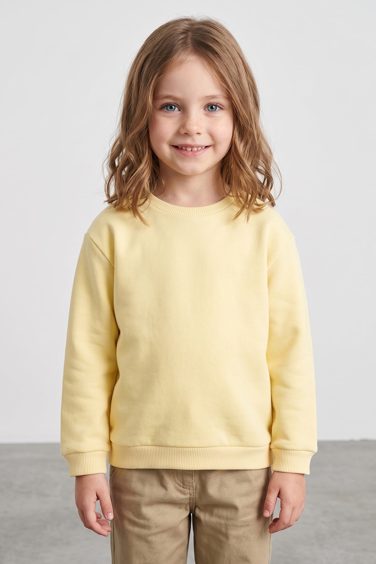3 İplik Basic Unisex Çocuk Sweatshirt 3