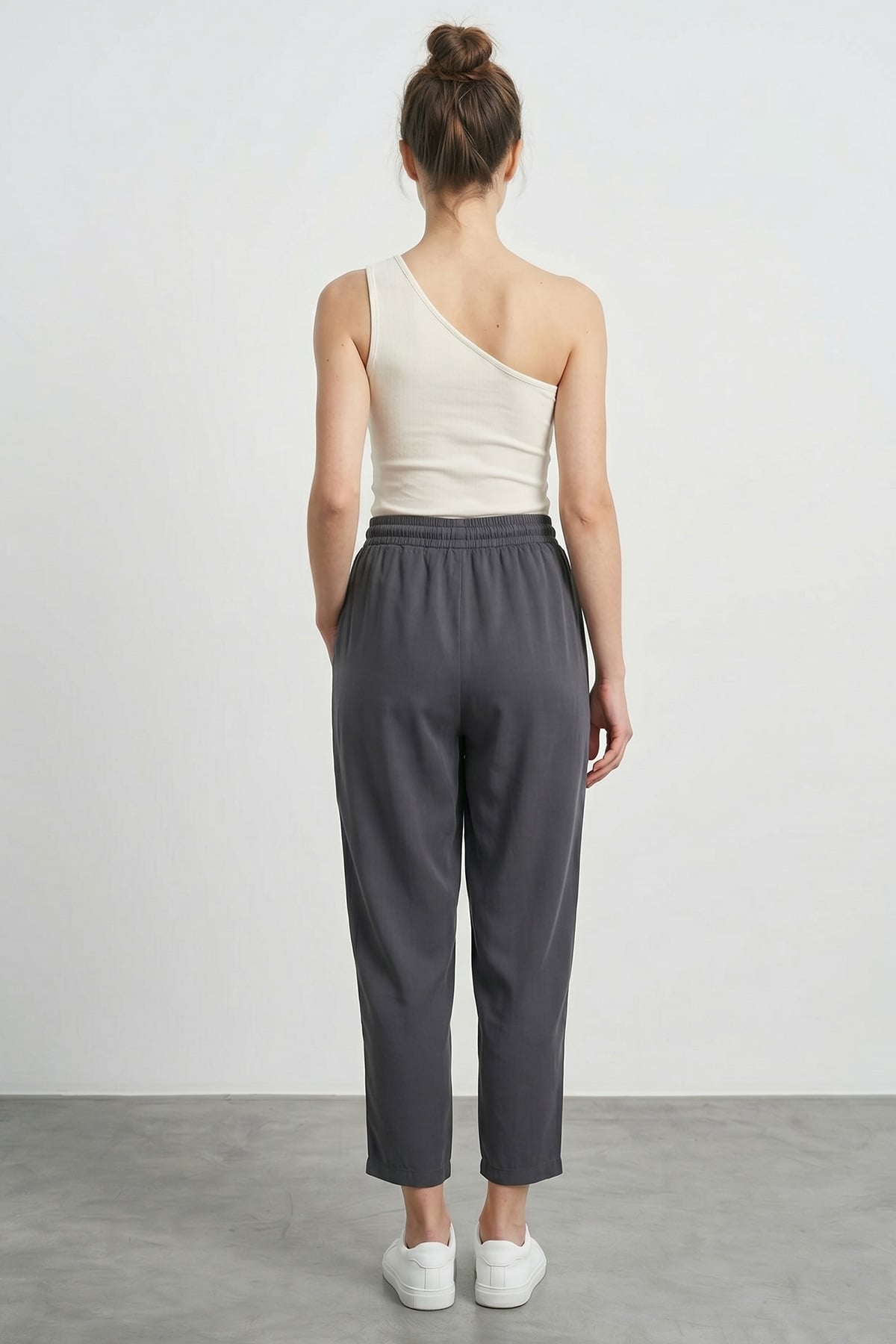 Beli Lastikli Cepli Tencel Kumaş Pantolon 3