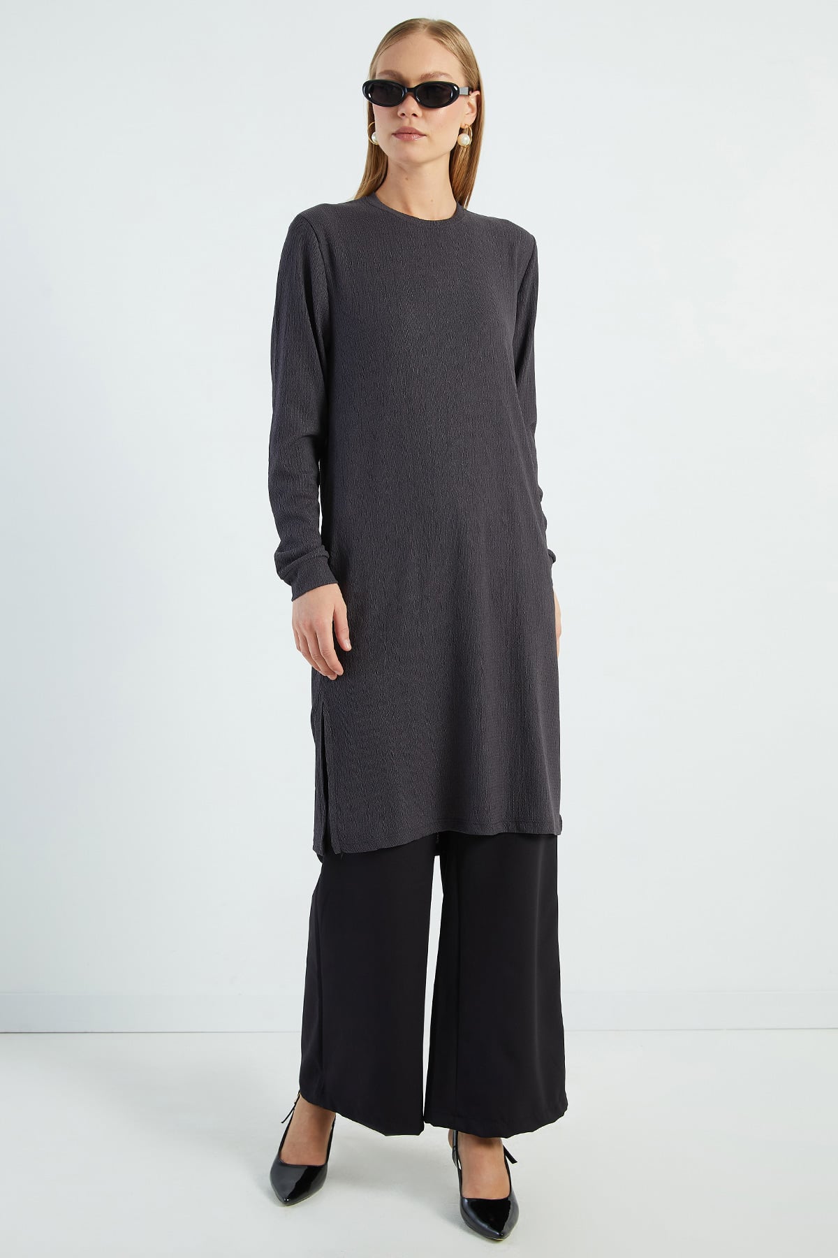 Fullamodest Basic Yanları Yırtmaçlı Tunik 6