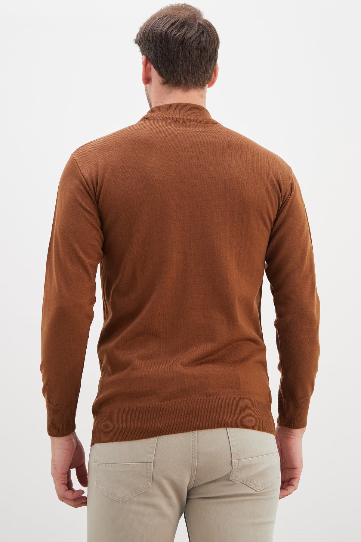 Basic Dik Yaka Regular Fit Triko Kazak 6