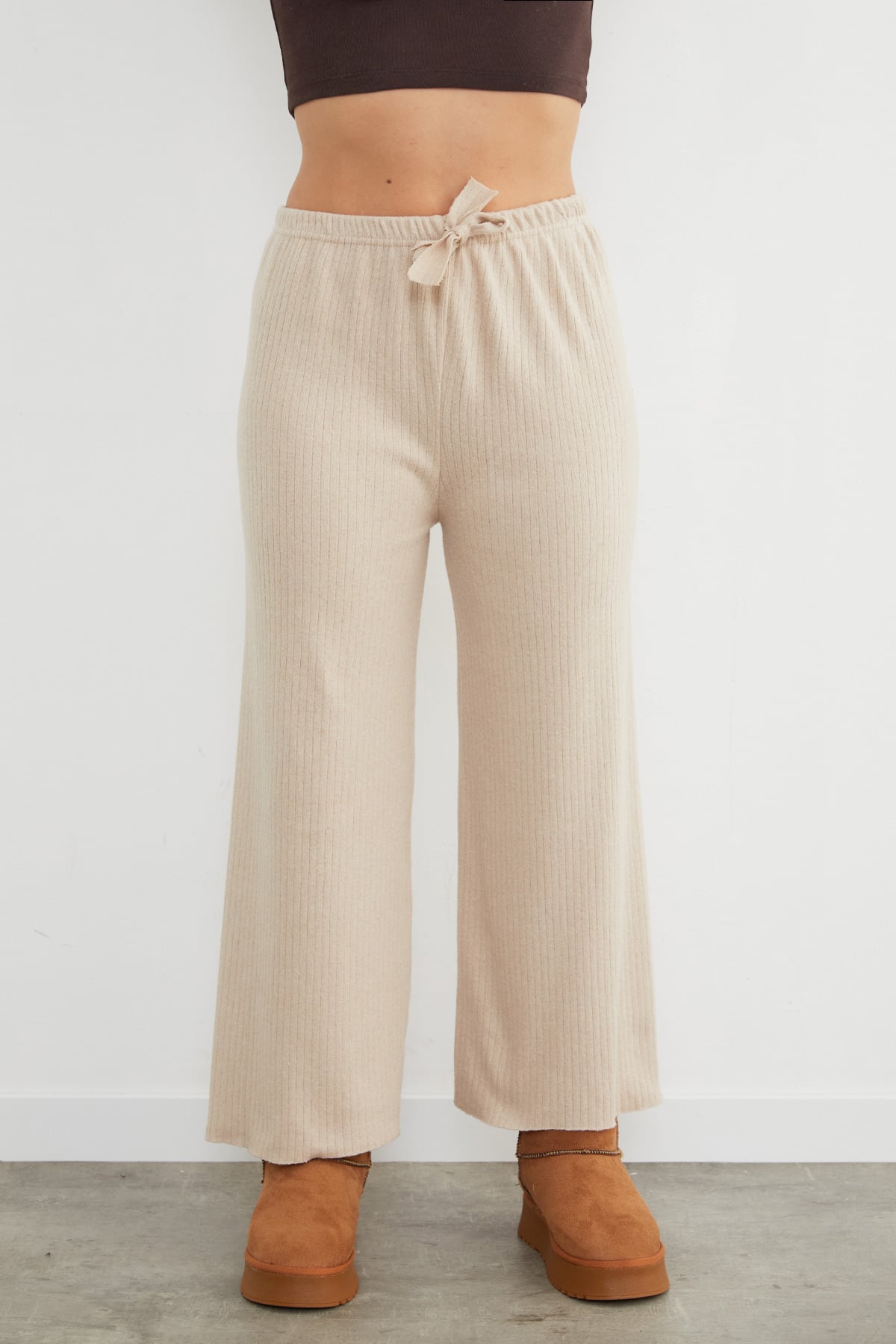 Basic Fitilli Beli Lastikli Pantolon 4