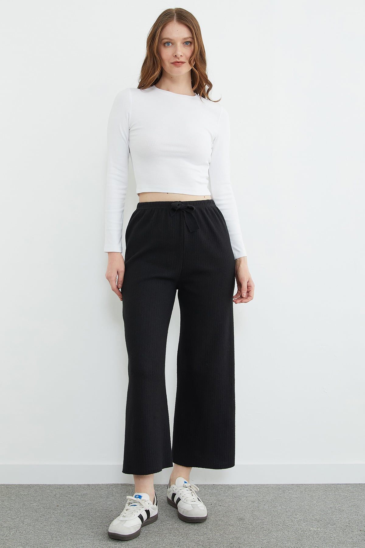 Basic Fitilli Beli Lastikli Pantolon 2