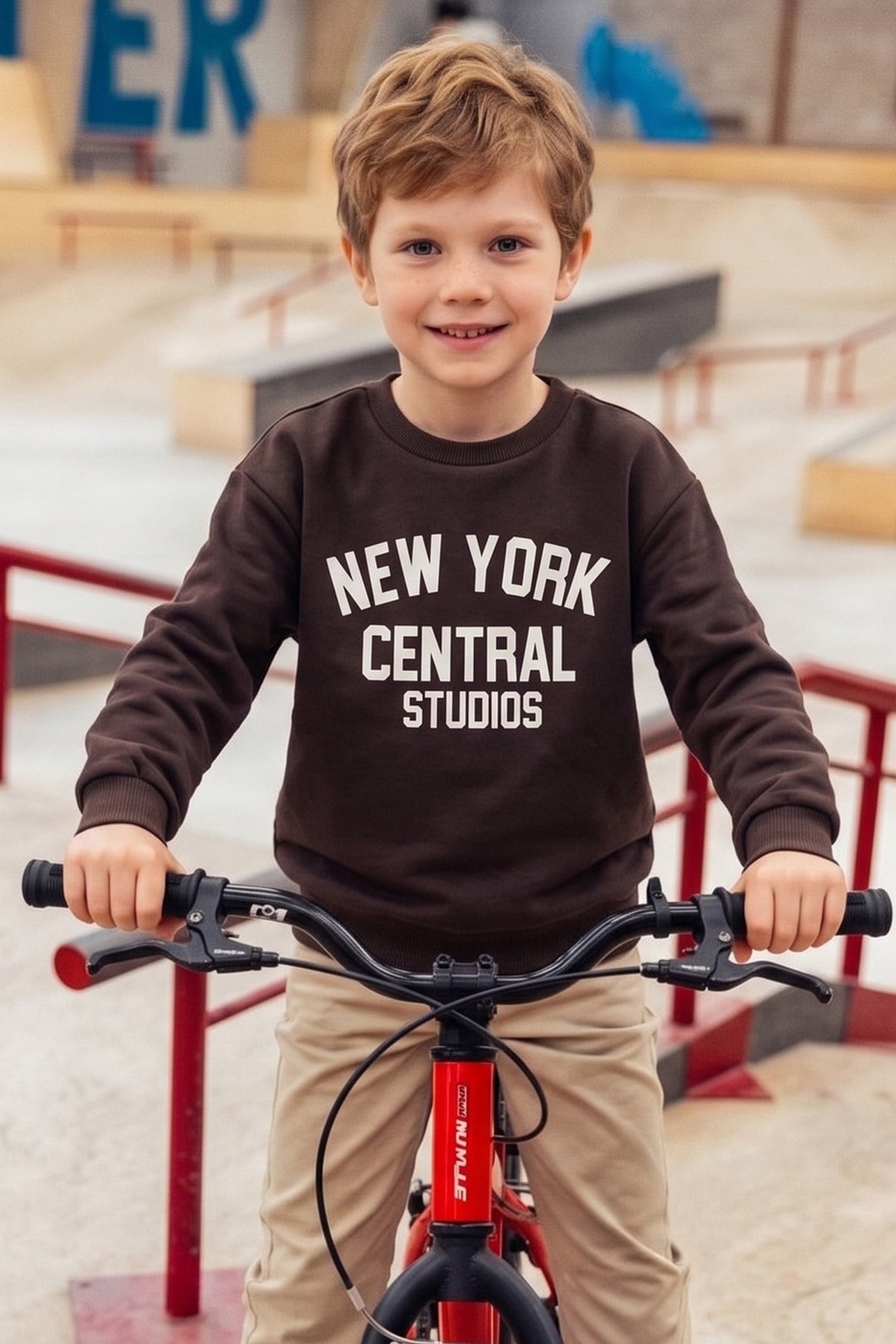 3 İ̇plik New York Baskılı Erkek Çocuk Sweatshirt
