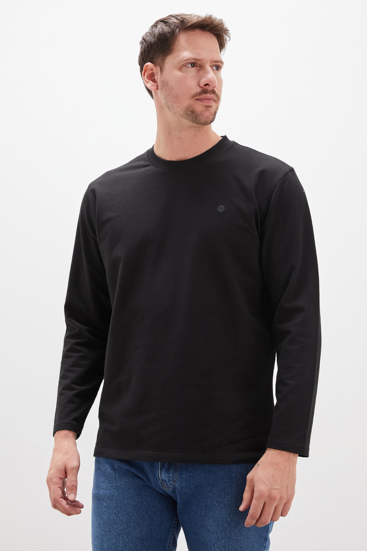 Baskılı Bisiklet Yaka Sweatshirt 5