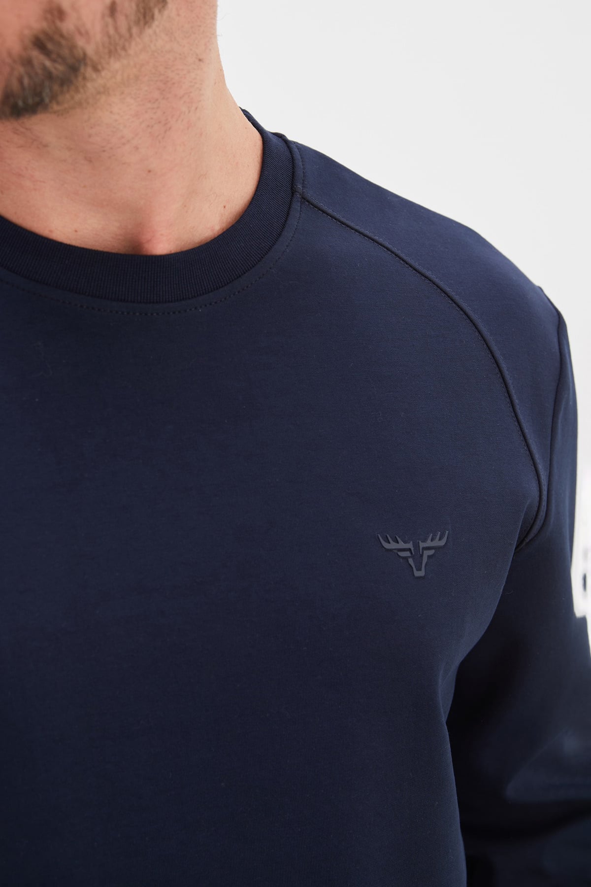 Baskılı Bisiklet Yaka İnterlok Sweatshirt 4