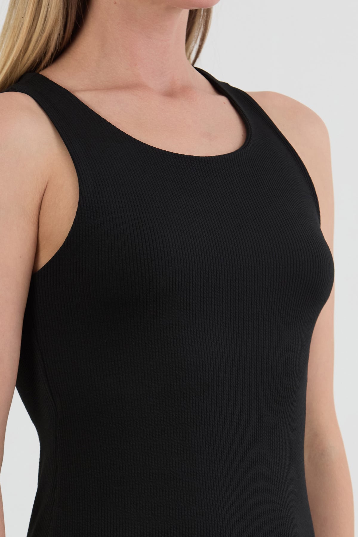 Basic Fitilli Yırtmaçlı Elbise 5
