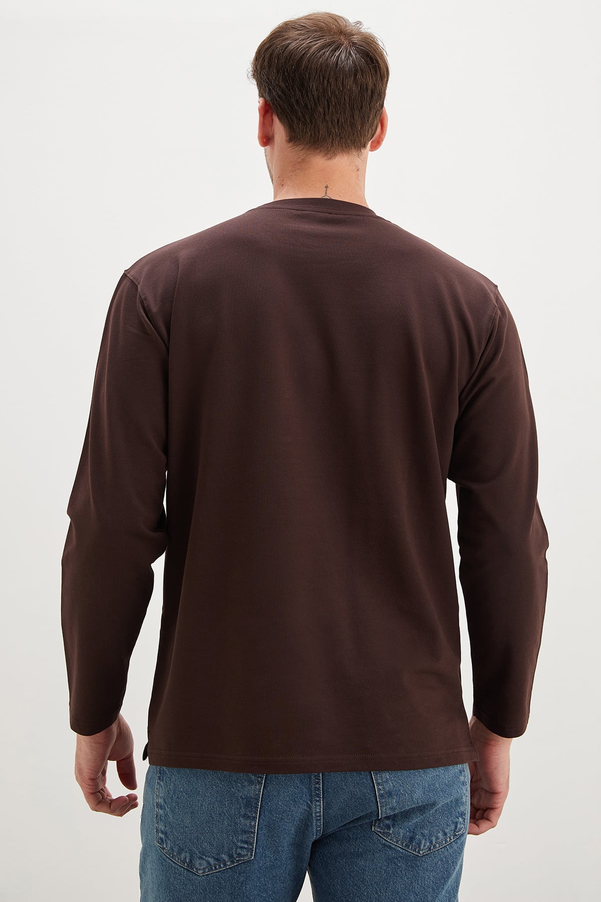 Baskılı Bisiklet Yaka Sweatshirt 8