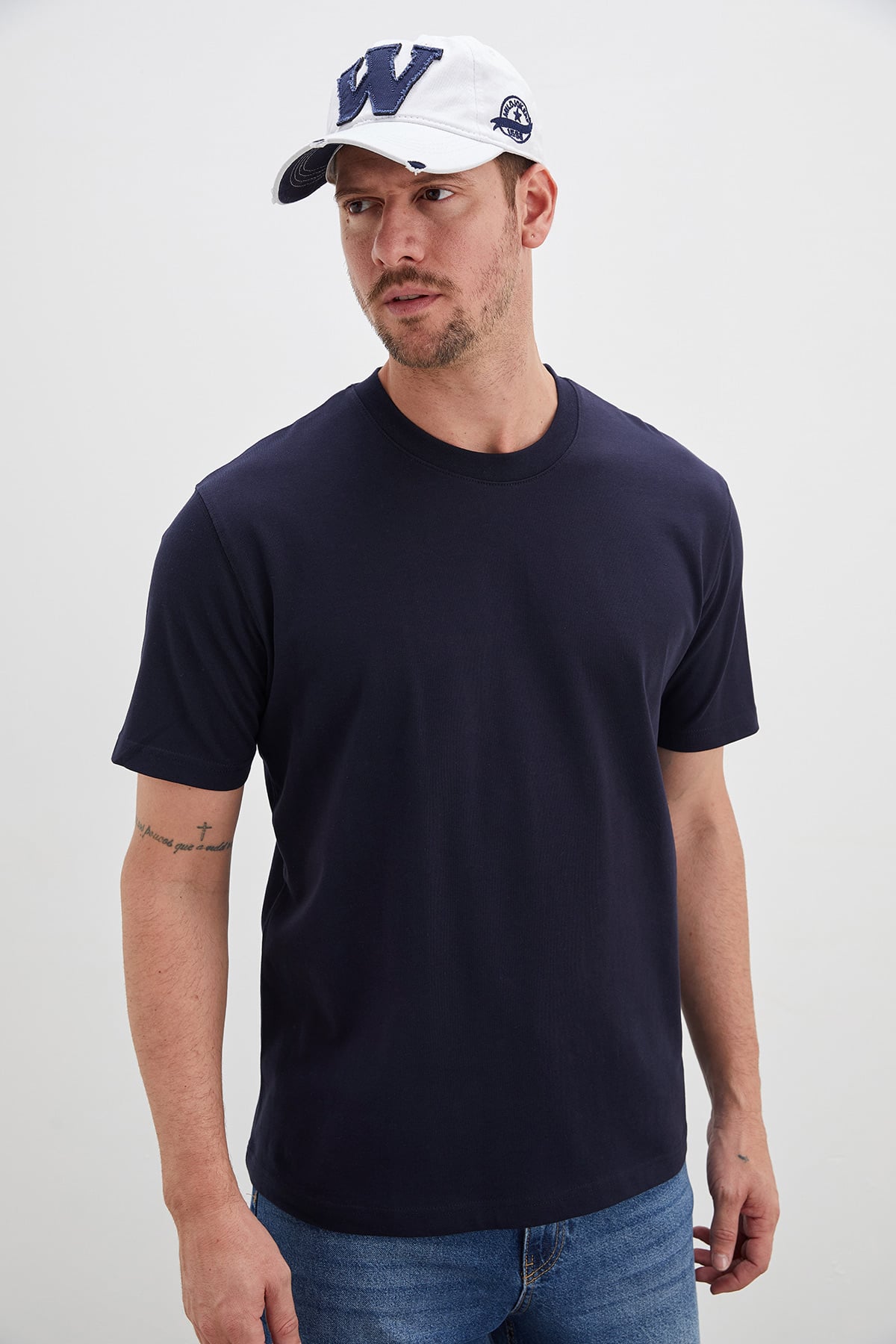 Basic Bisiklet Yaka Regular Tişört 5