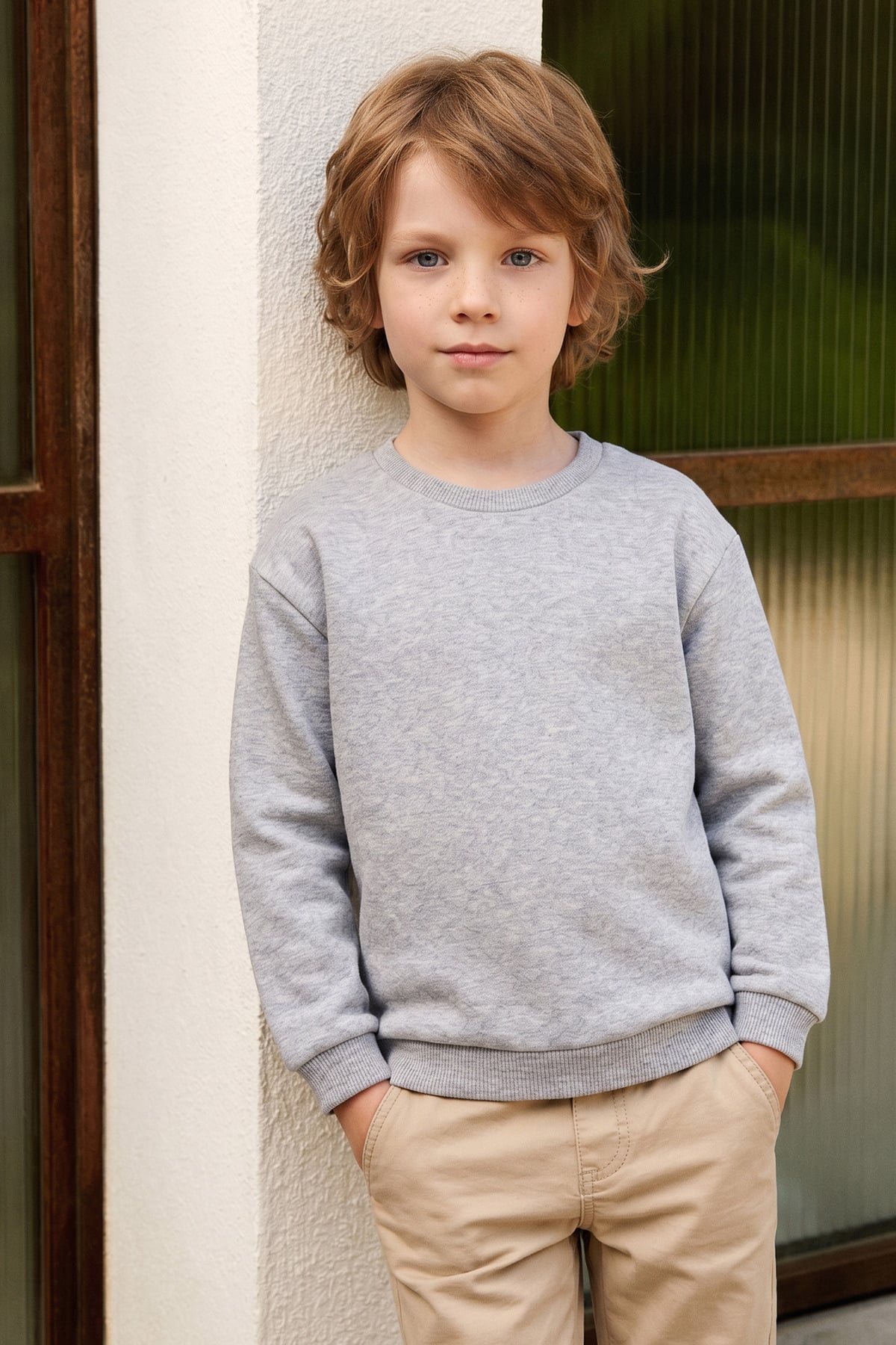 3 İplik Basic Unisex Çocuk Sweatshirt