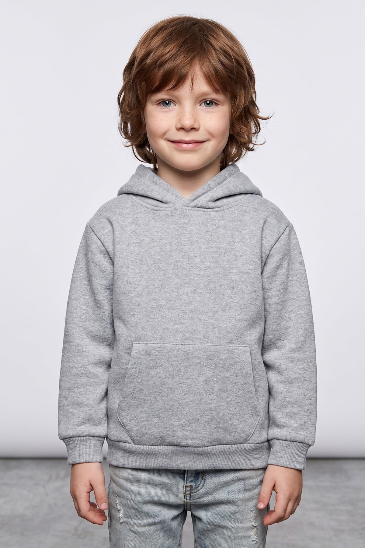 3 İplik Kanguru Cepli Kapüşonlu Unisex Çocuk Sweatshirt 2