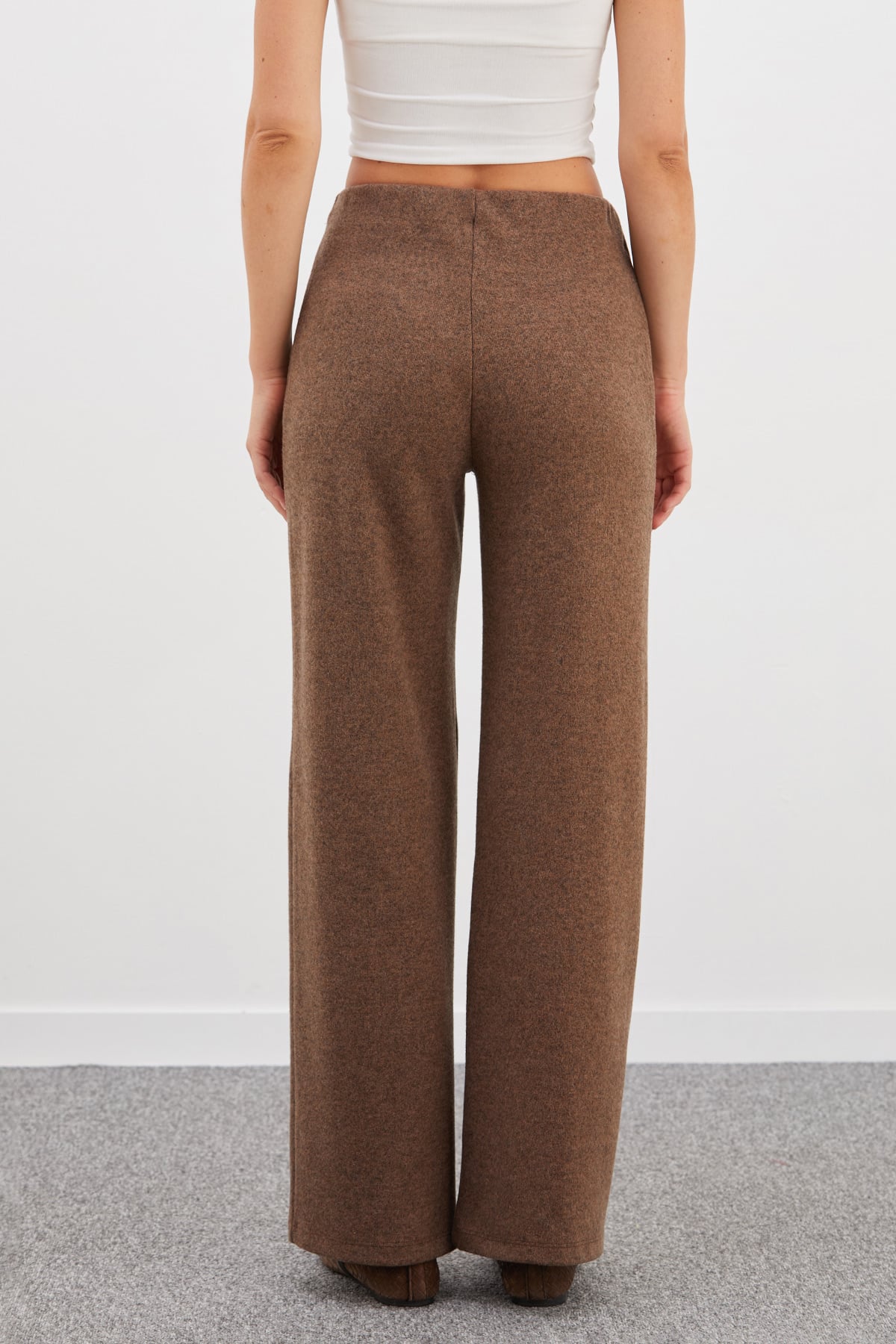 Beli Lastikli Çimalı Triko Pantolon 8