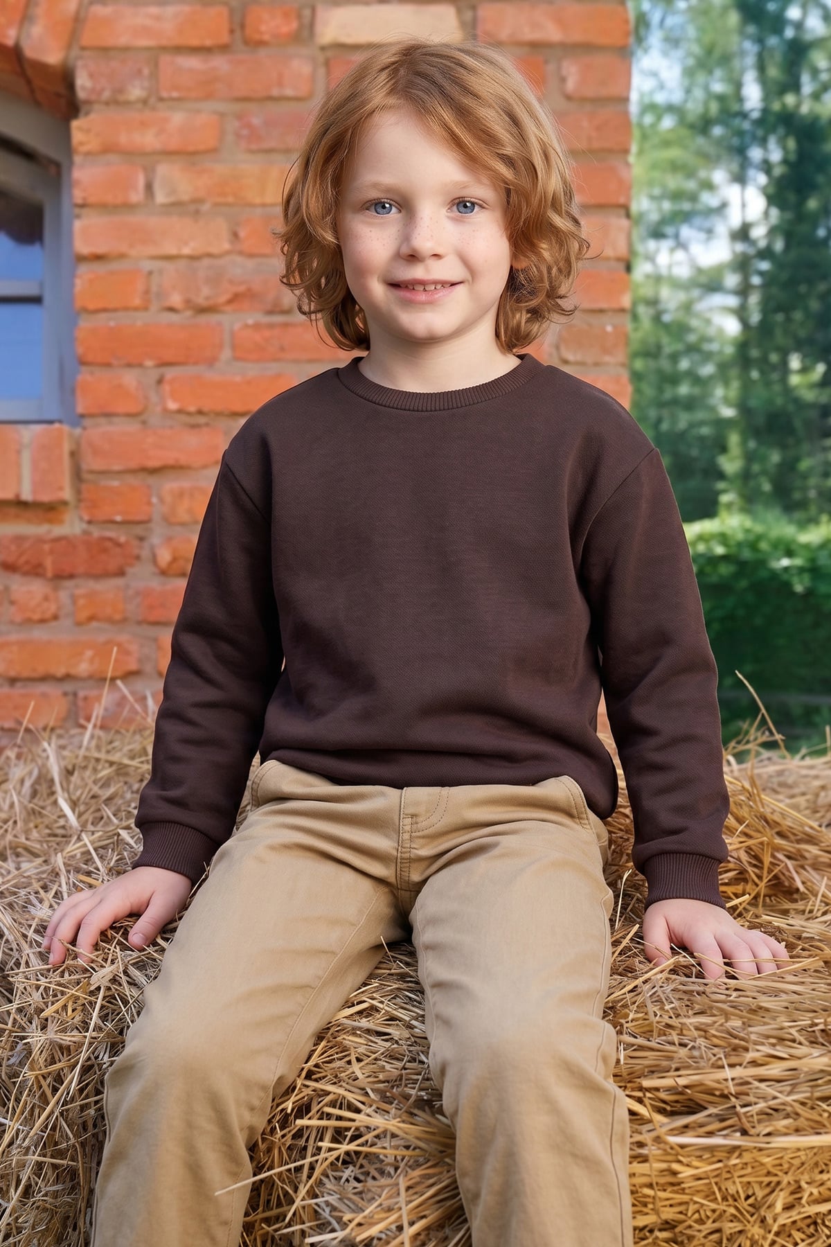 3 İplik Basic Unisex Çocuk Sweatshirt