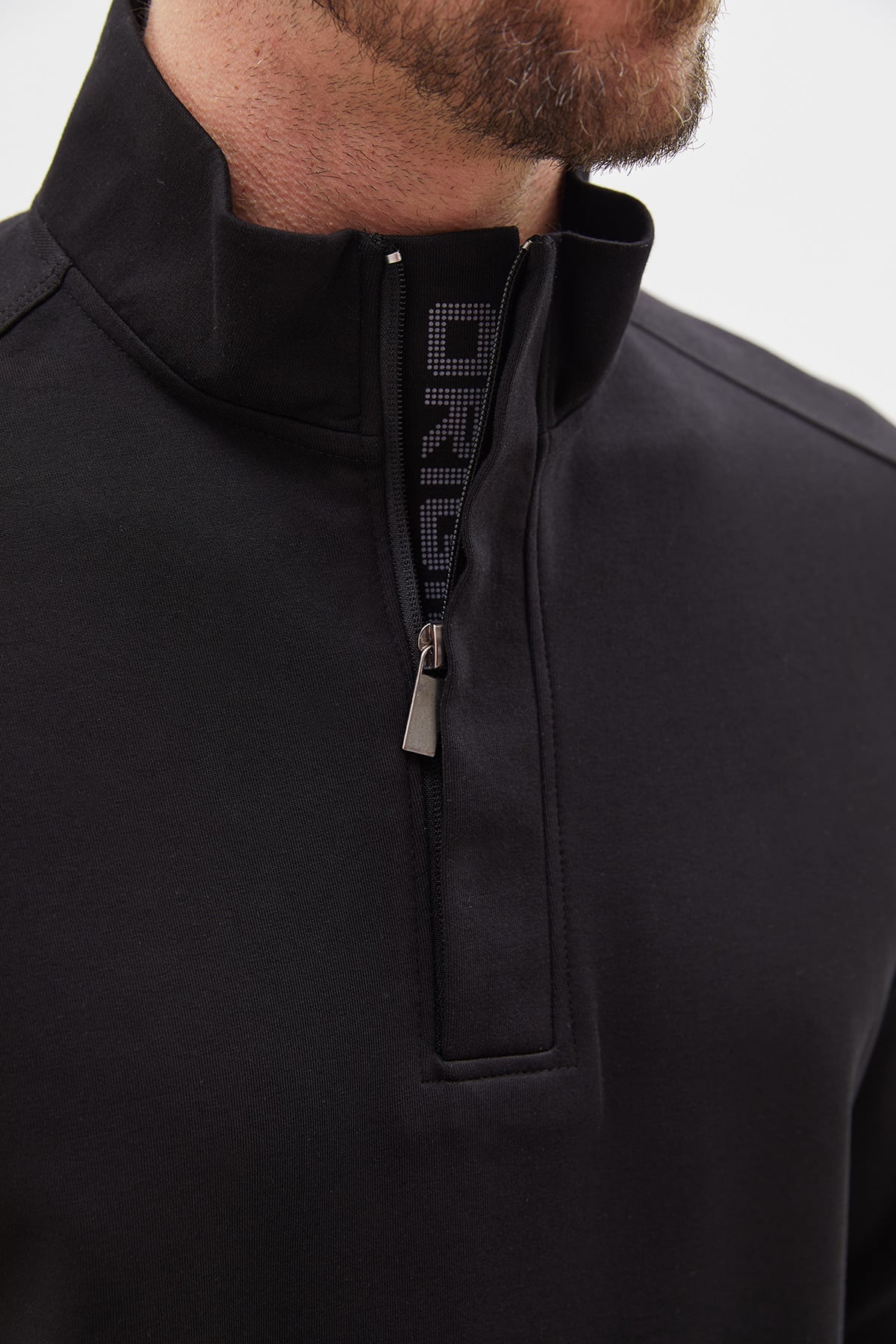 Original Baskılı Yarım Fermuarlı Dik Yaka Sweatshirt 2