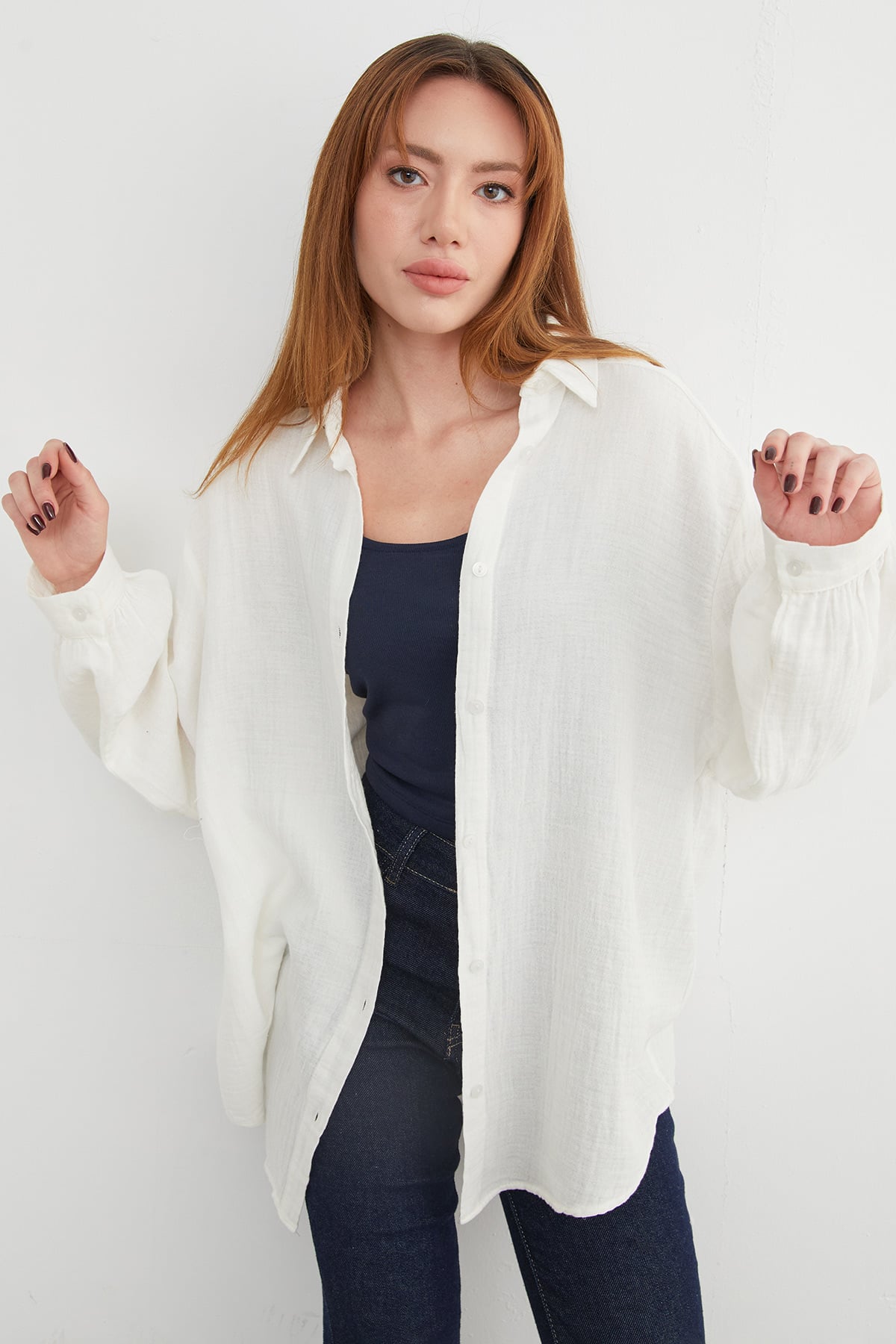 Basic Oversize Gömlek 4