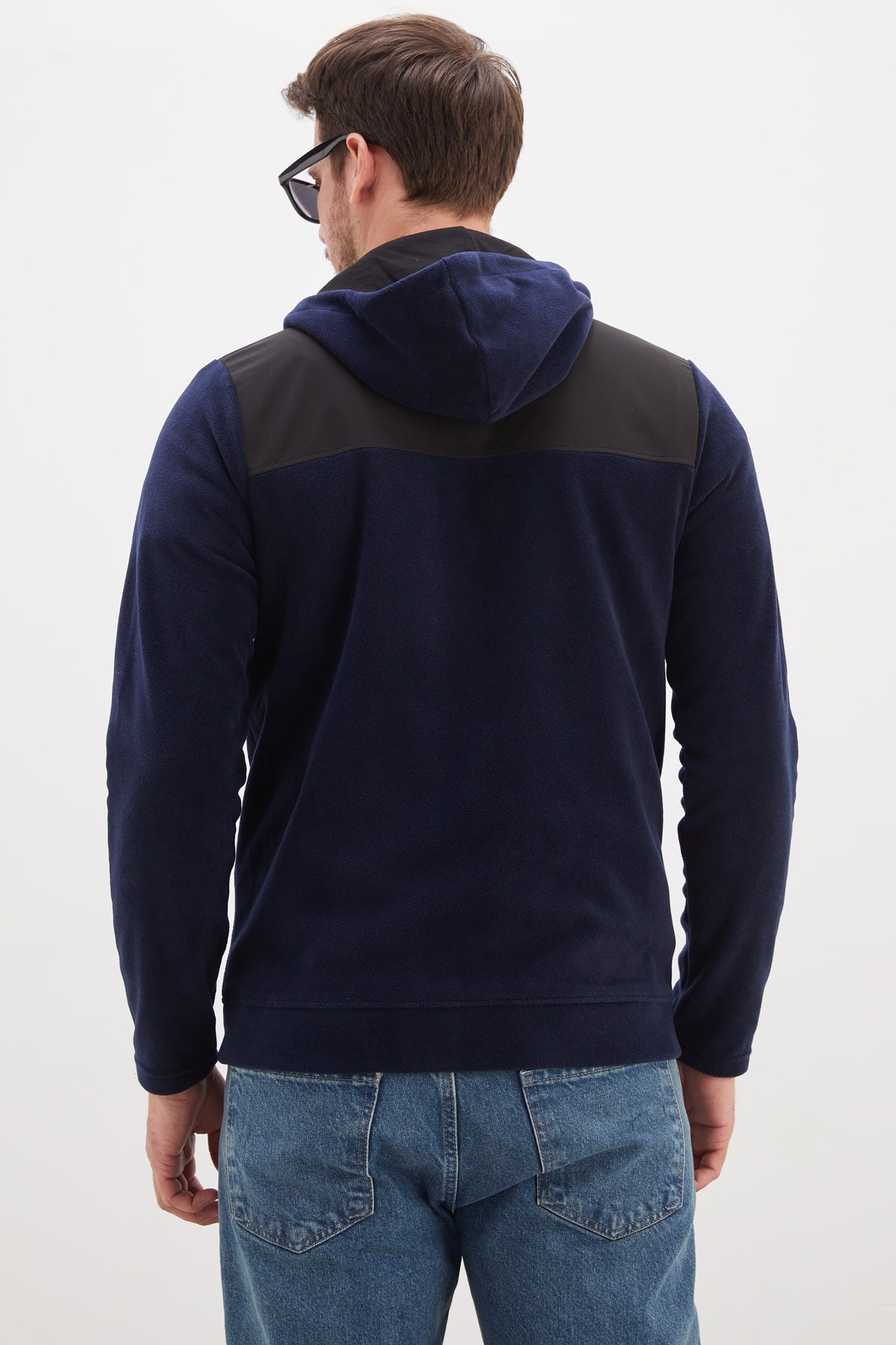 Fermuarlı Kapüşonlu Polar Sweatshirt 8
