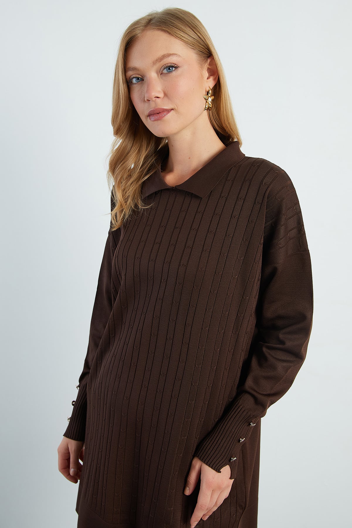 Fullamodest Jakarlı Polo Yaka Tunik 7