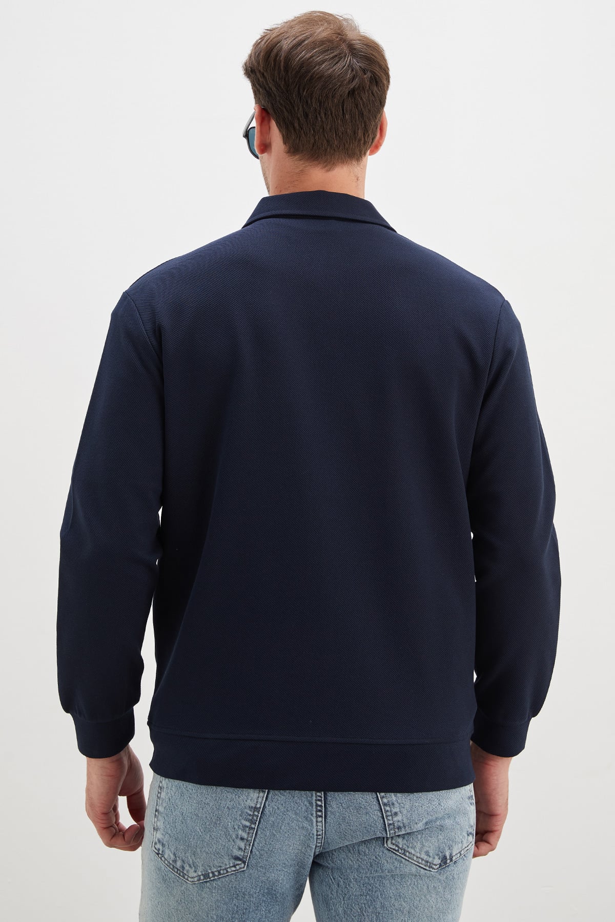 Fermuarlı Polo Yaka Cepli Ceket 8