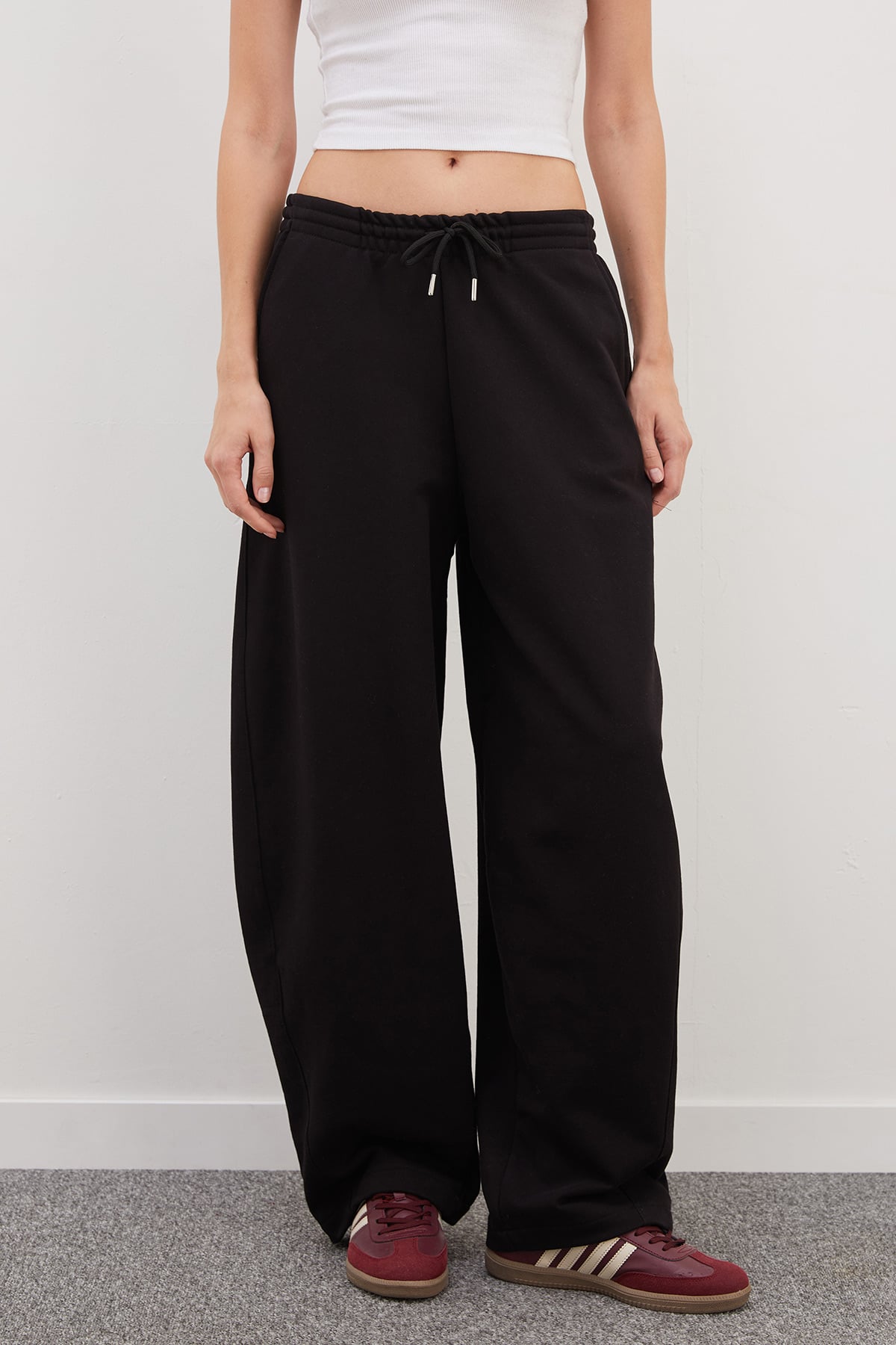 Beli Bağlamalı Baggy Eşofman Altı 6