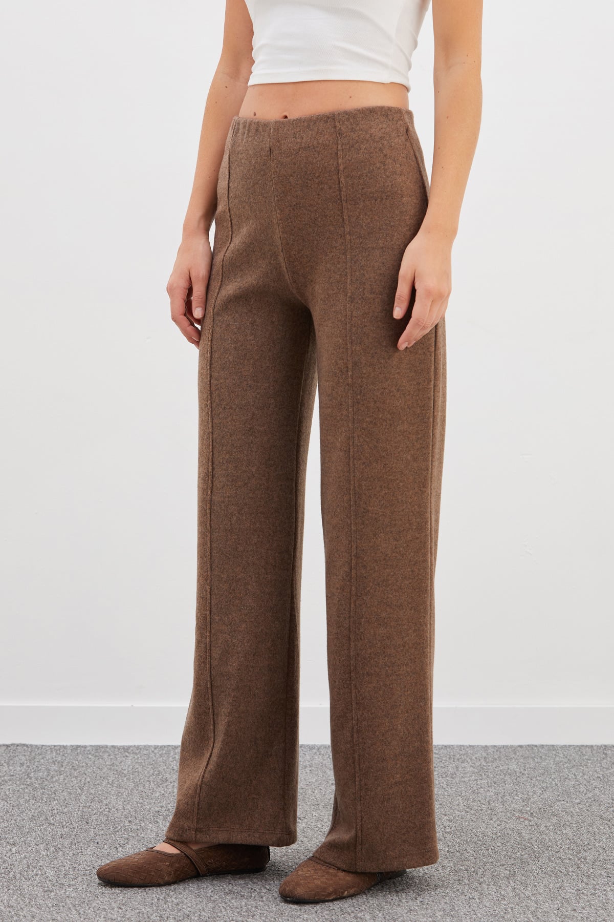 Beli Lastikli Çimalı Triko Pantolon 7