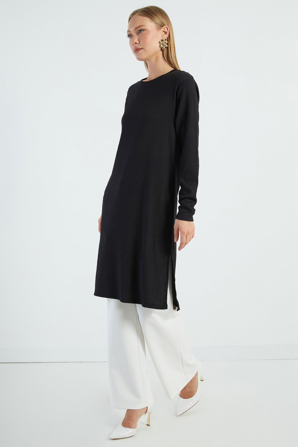 Fullamodest Basic Yanları Yırtmaçlı Tunik 2