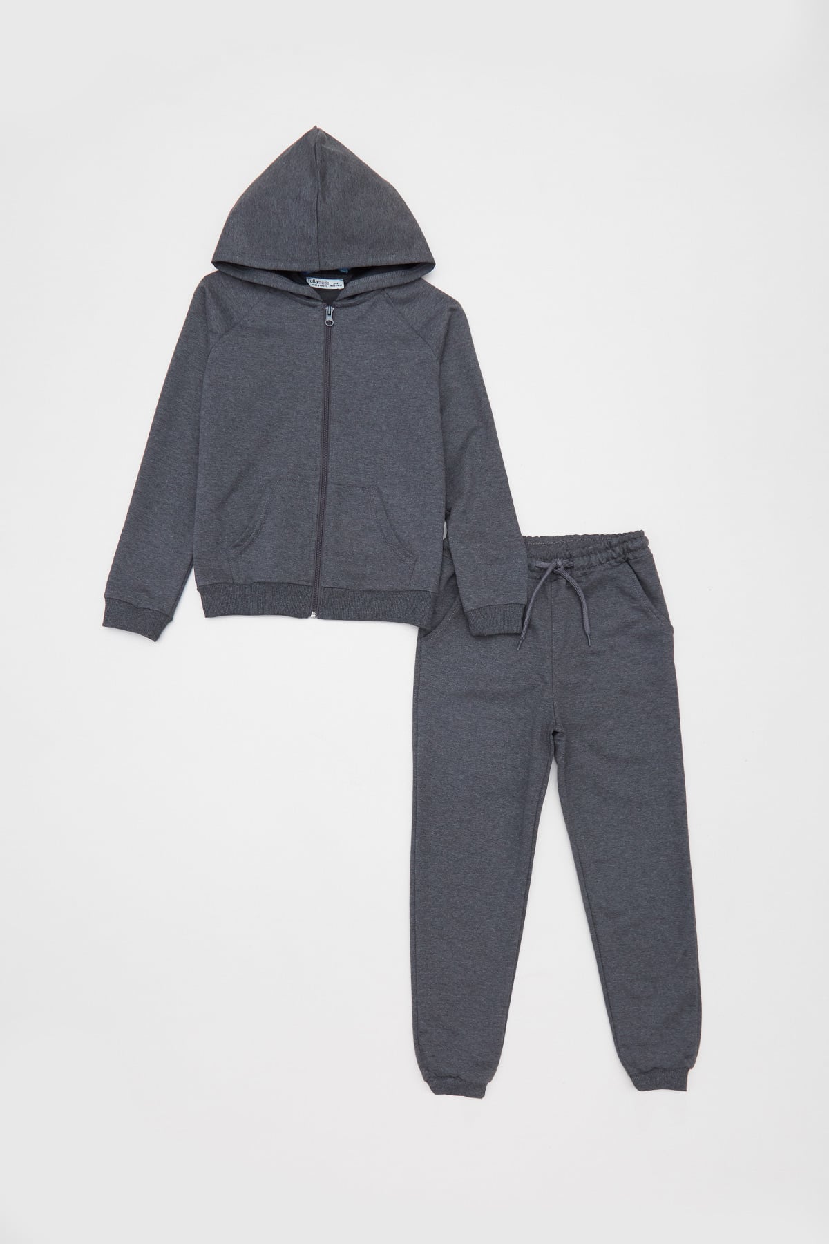 Kapüşonlu Fermuarlı Unisex Çocuk Eşofman Takımı 6