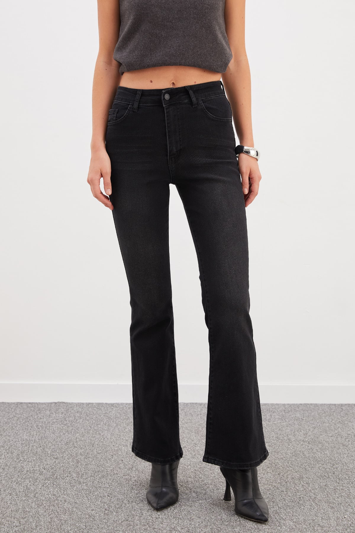 Yüksek Bel Flare Jean 6