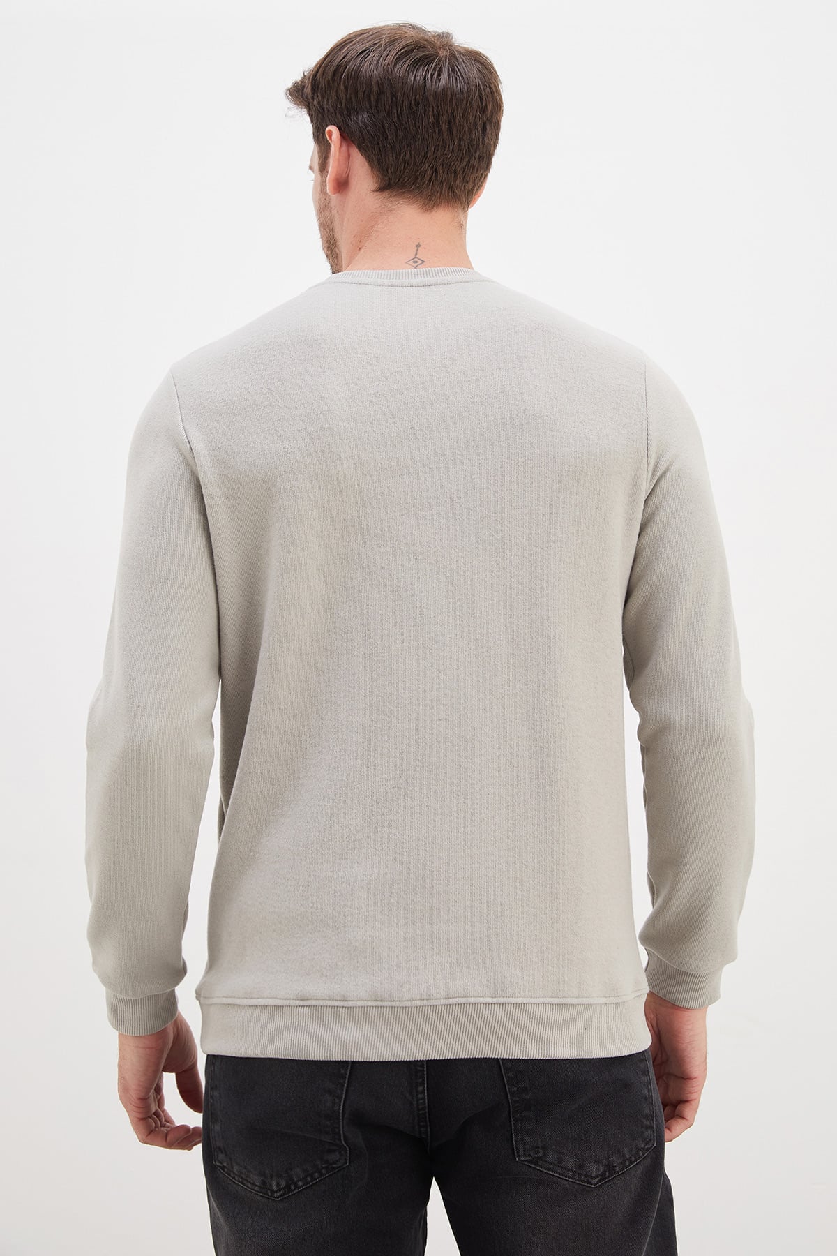 Fitilli Bisiklet Yaka Selanik Örgü Sweatshirt 7