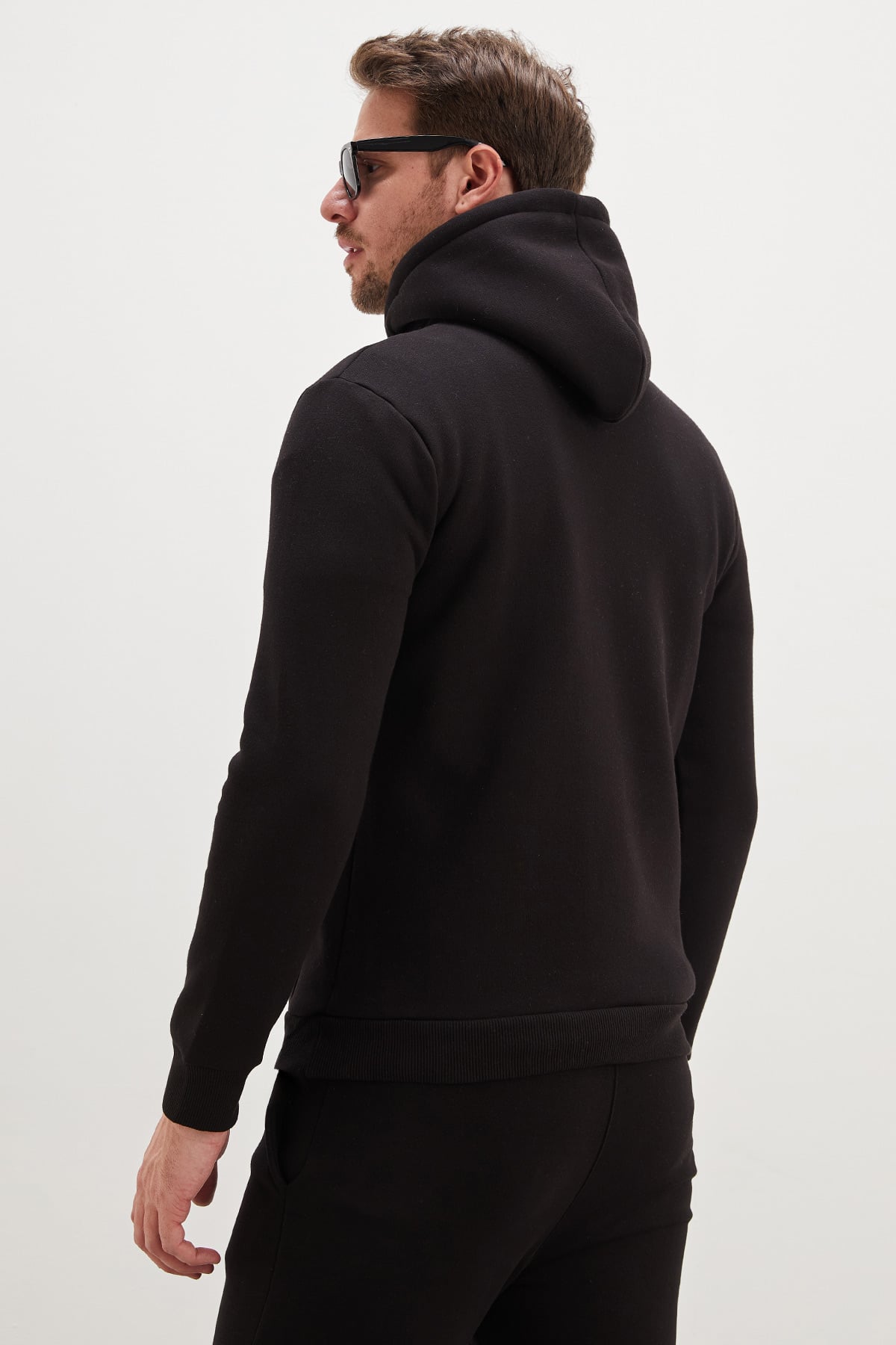 3 İplik Basic Kapüşonlu Kanguru Cepli Sweatshirt 7