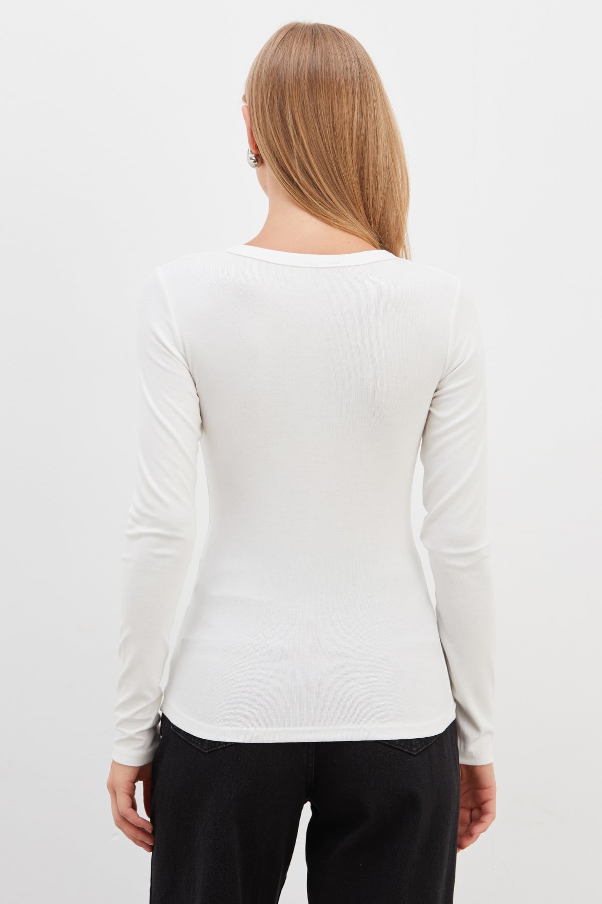 Yarım Çıtçıtlı Slim Fit Bluz 8