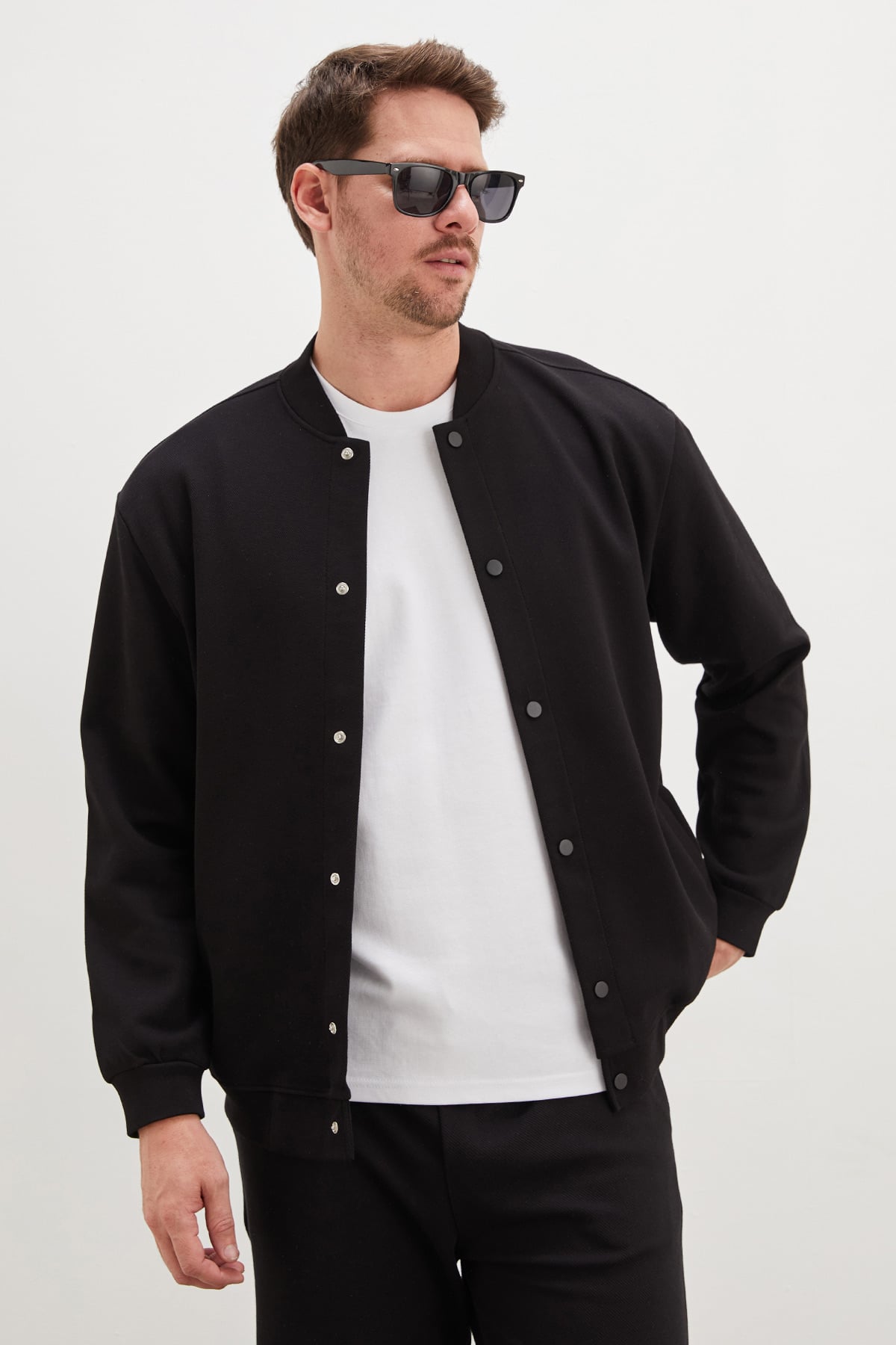 Çıtçıtlı Pike Kumaş Regular Fit Ceket