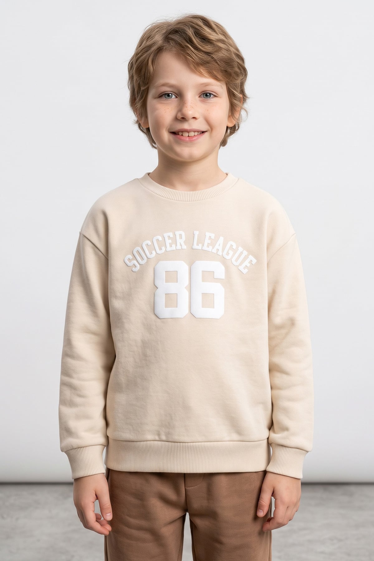 3 İ̇plik Soccer League Baskılı Erkek Çocuk Sweatshirt 2