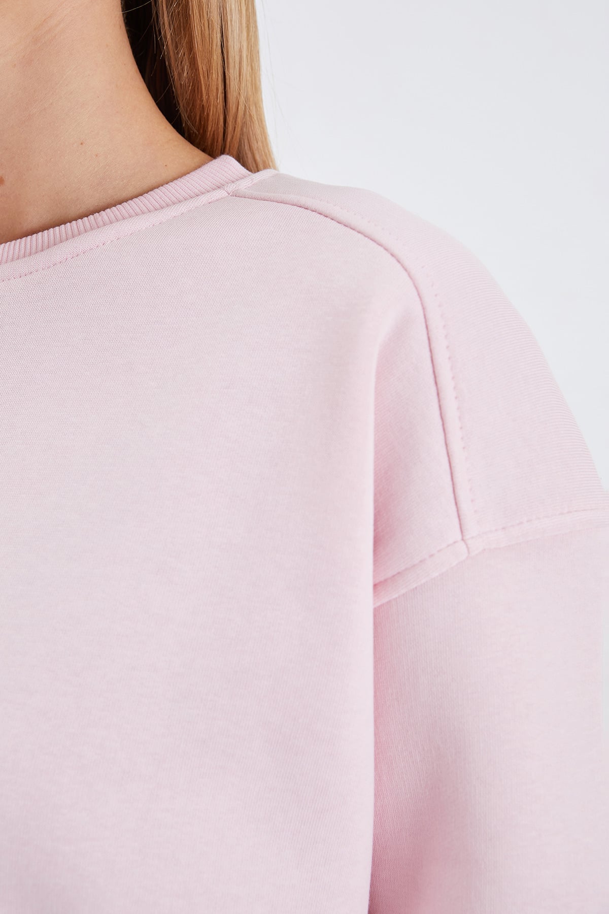 3 İplik Basic Bisiklet Yaka Oversize Sweatshirt 7