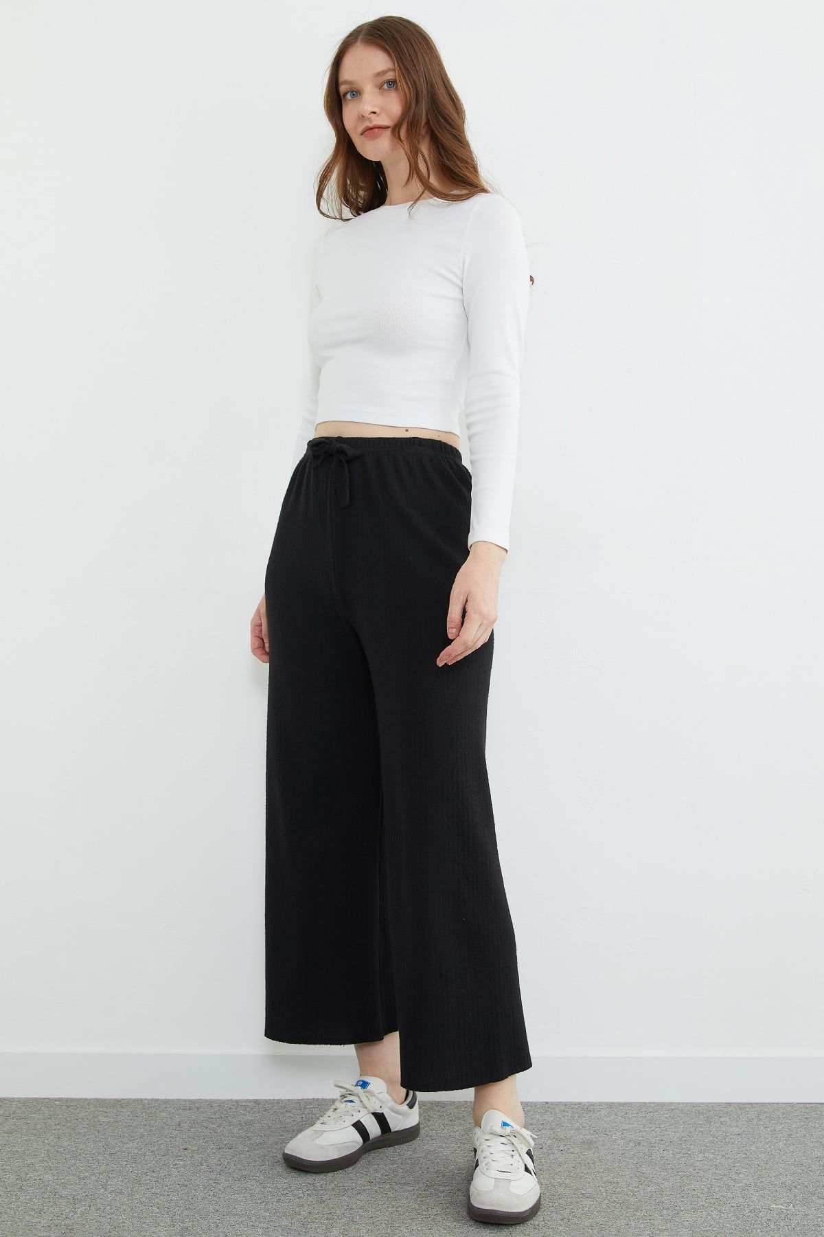 Basic Fitilli Beli Lastikli Pantolon 5