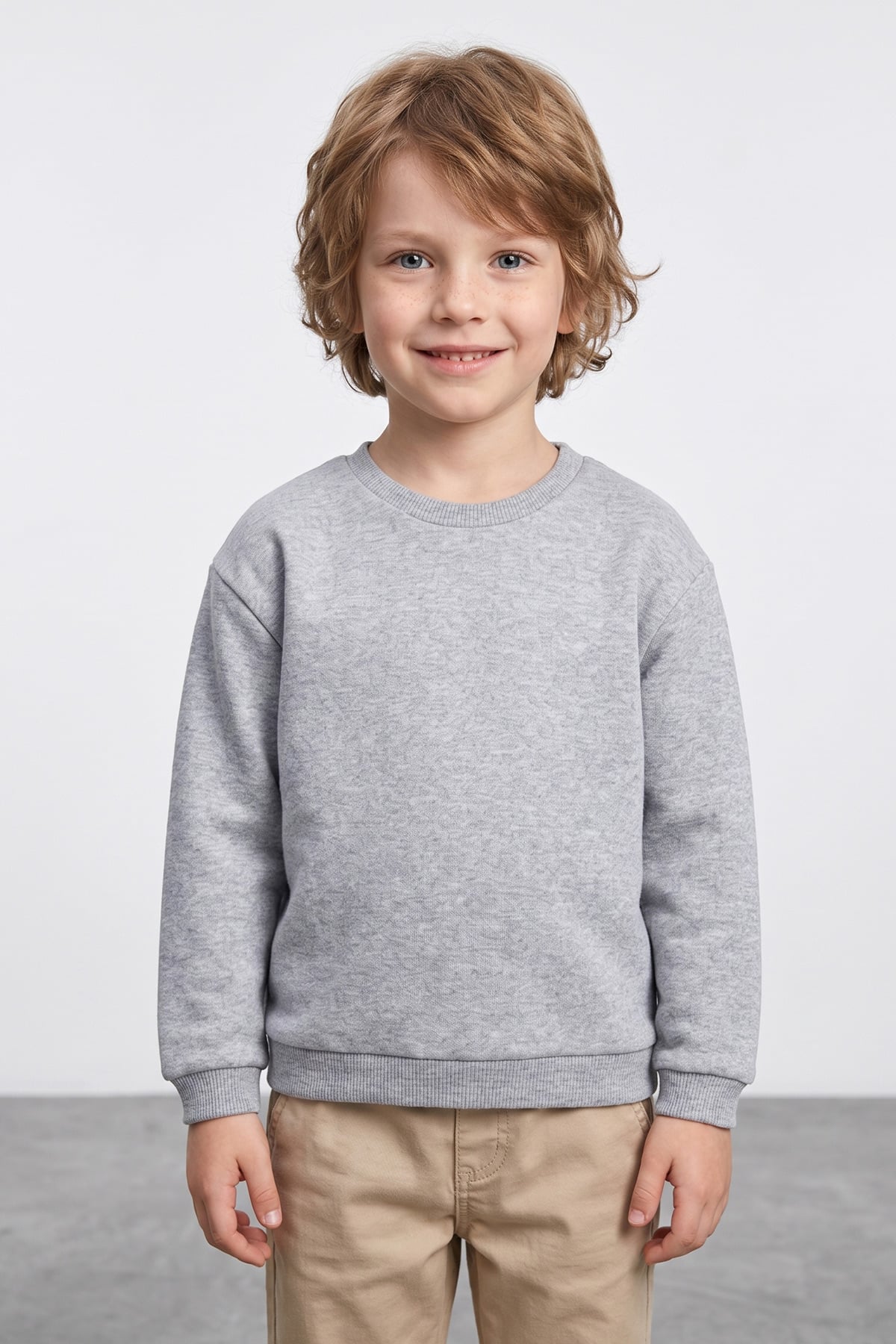 3 İplik Basic Unisex Çocuk Sweatshirt 3