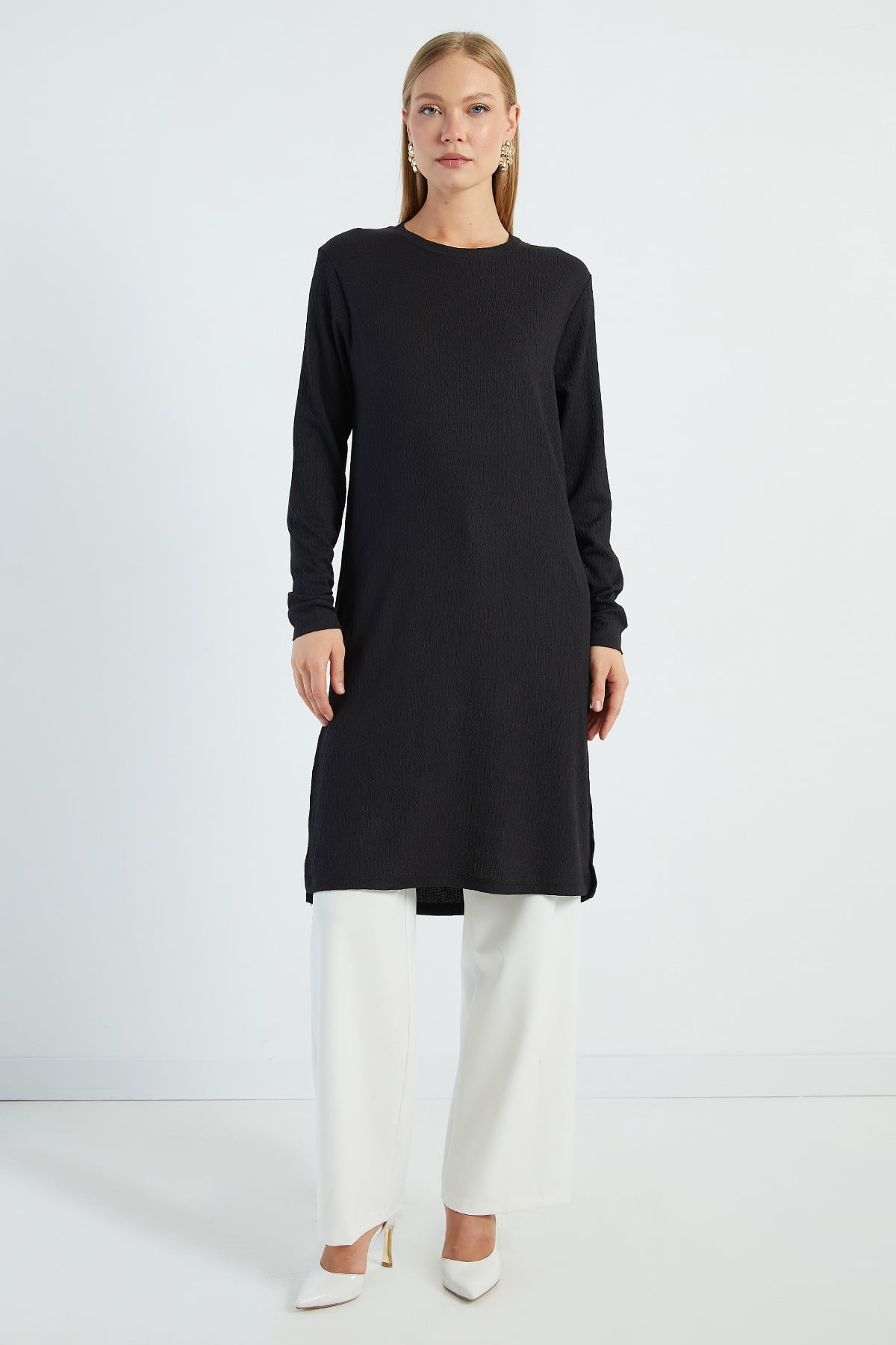 Fullamodest Basic Yanları Yırtmaçlı Tunik
