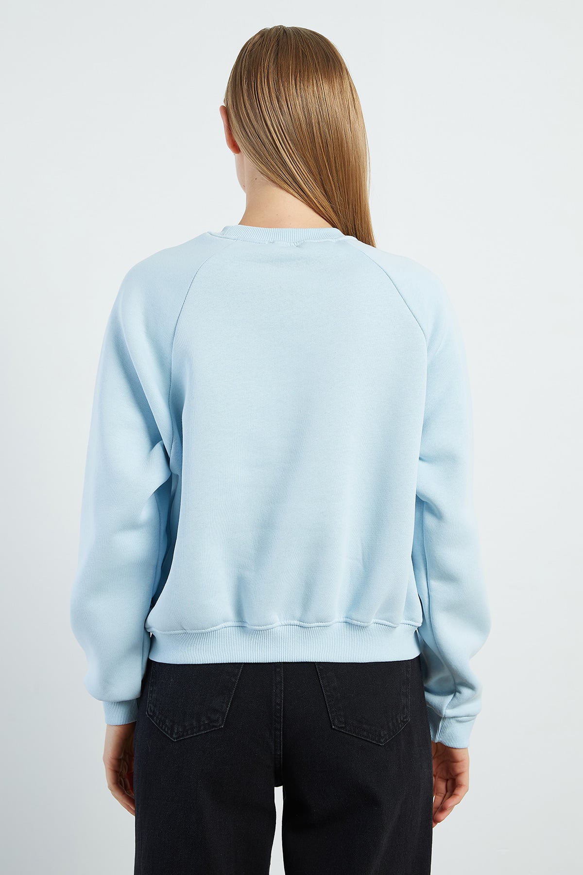 3 İplik Basic Bisiklet Yaka Oversize Sweatshirt 6