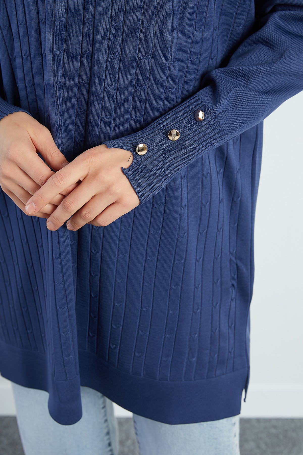 Fullamodest Jakarlı Polo Yaka Tunik 6