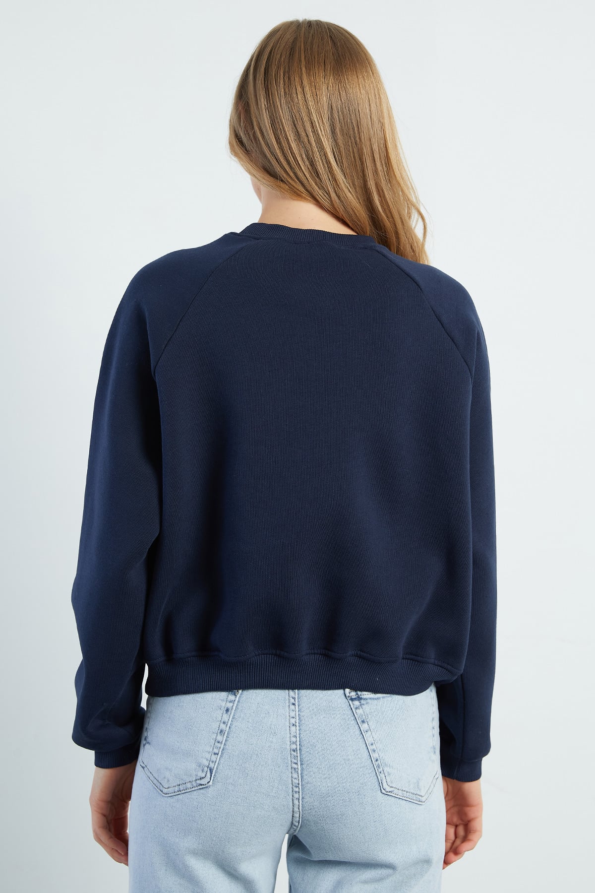 3 İplik Kalp Nakışlı Oversize Sweatshirt 7