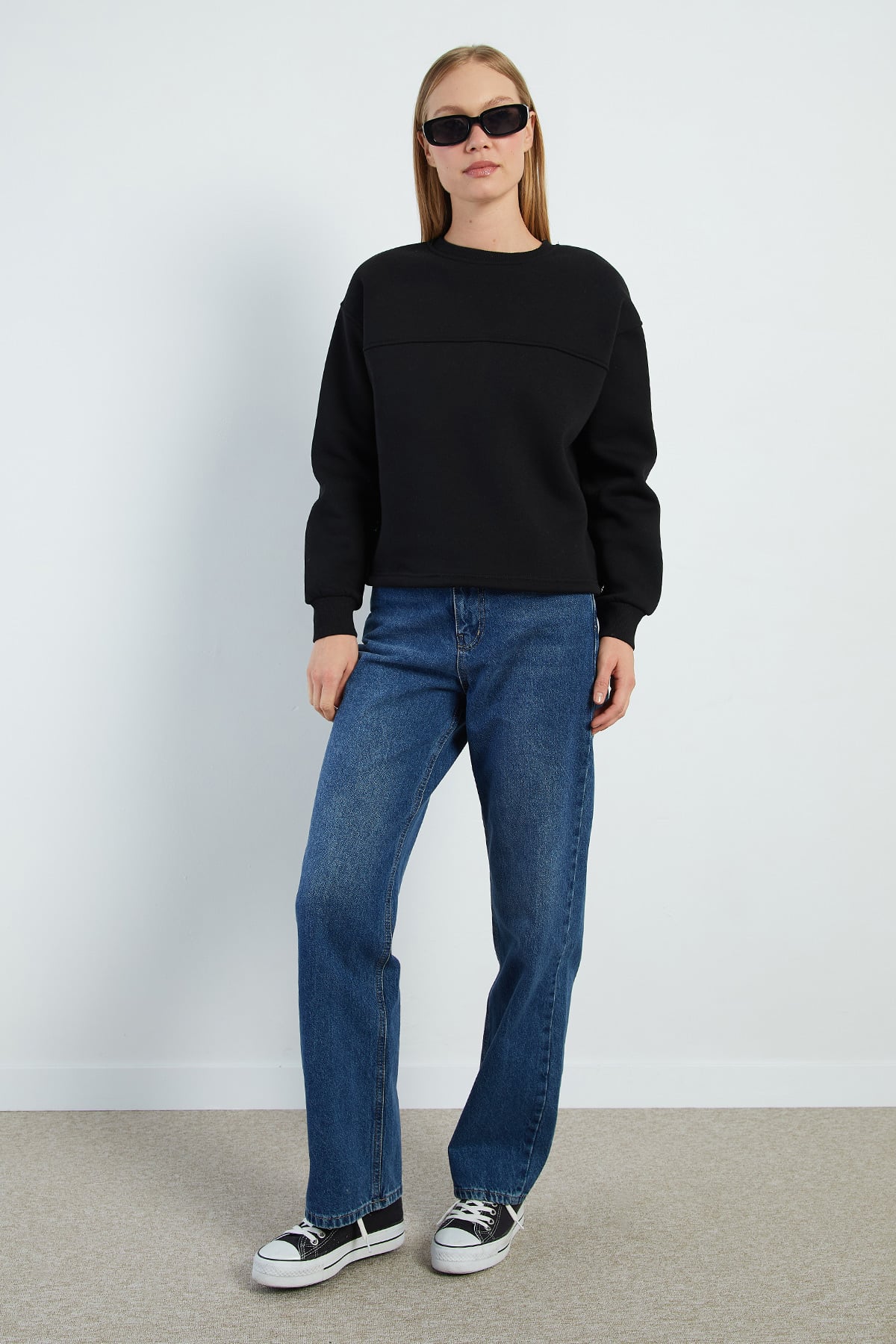 3 İplik Stoperli Oversize Sweatshirt 3