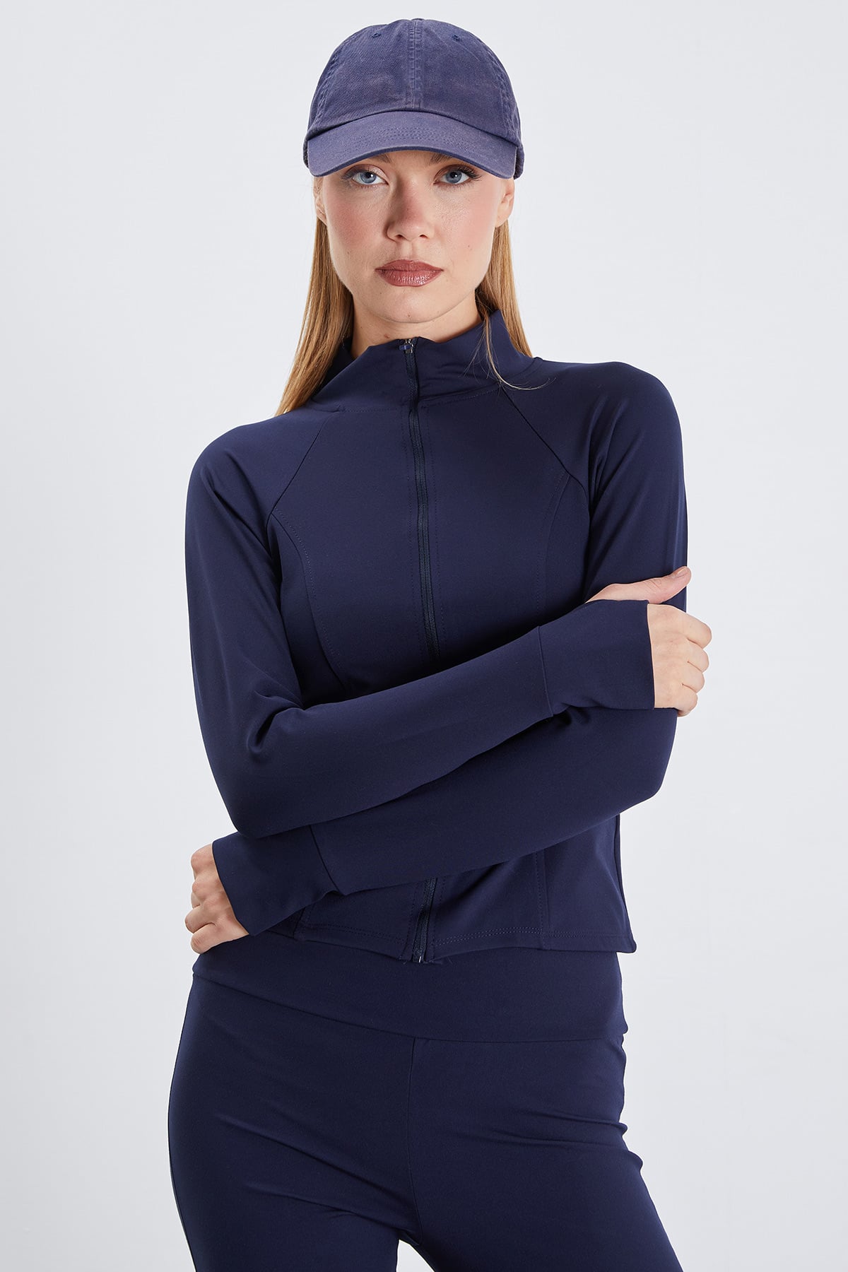 Parmak Geçirmeli Dalgıç Kumaş Slim Fit Ceket 6