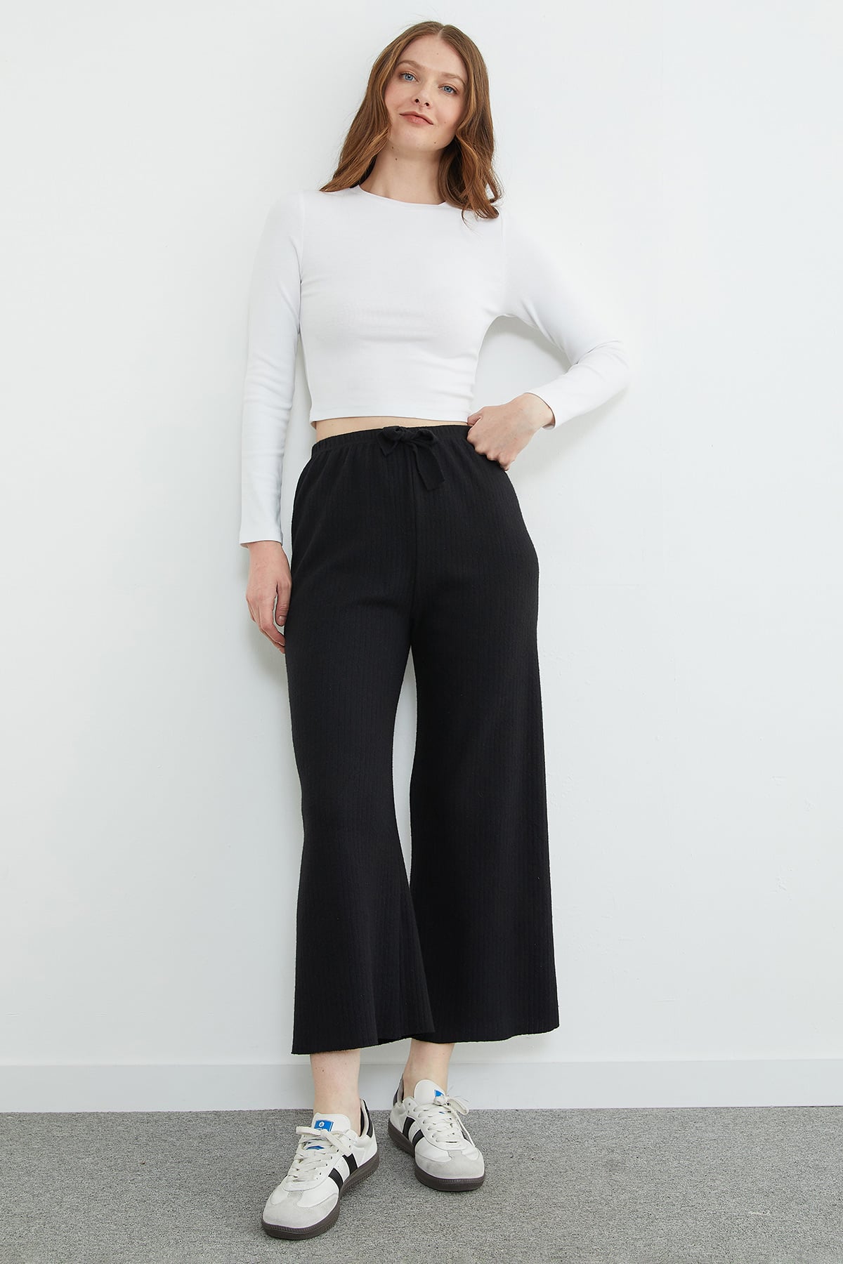 Basic Fitilli Beli Lastikli Pantolon 4