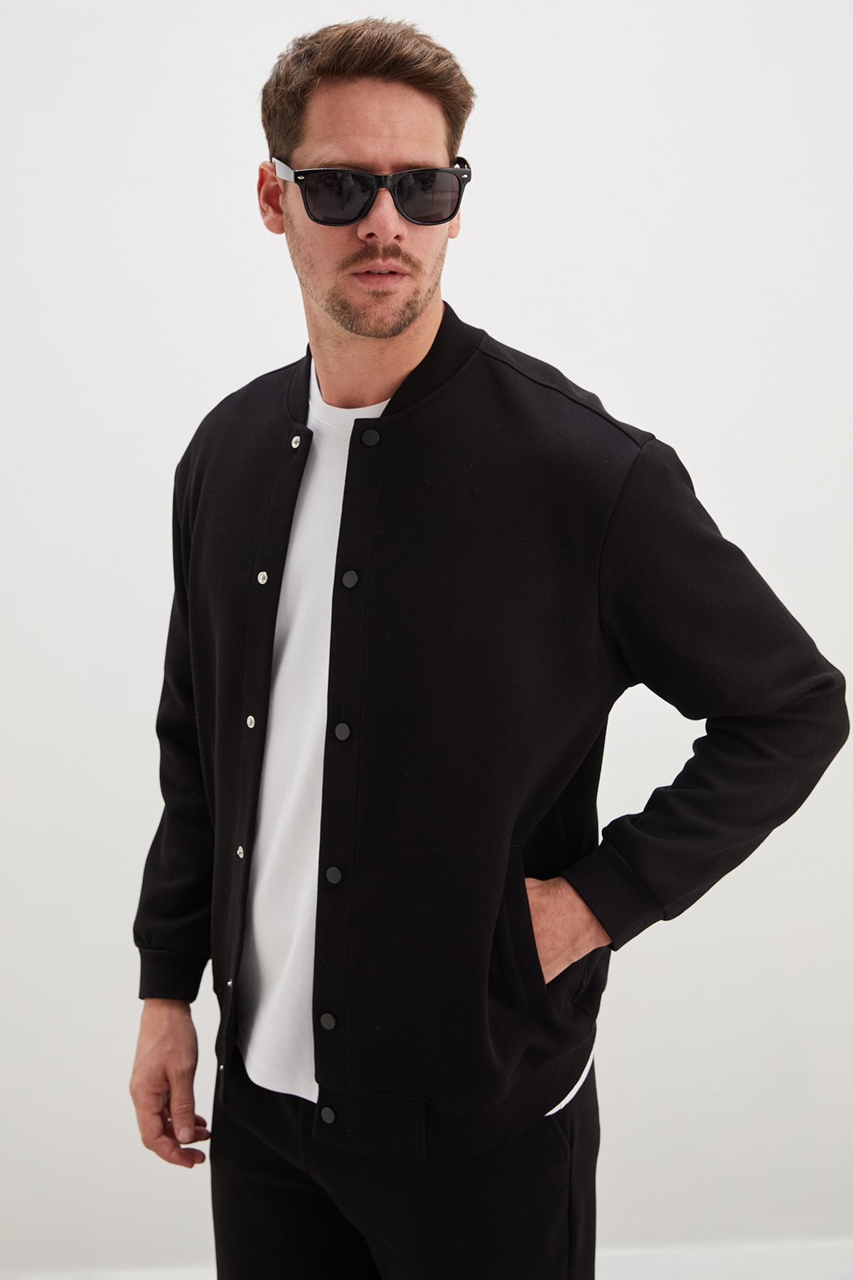 Çıtçıtlı Pike Kumaş Regular Fit Ceket 4