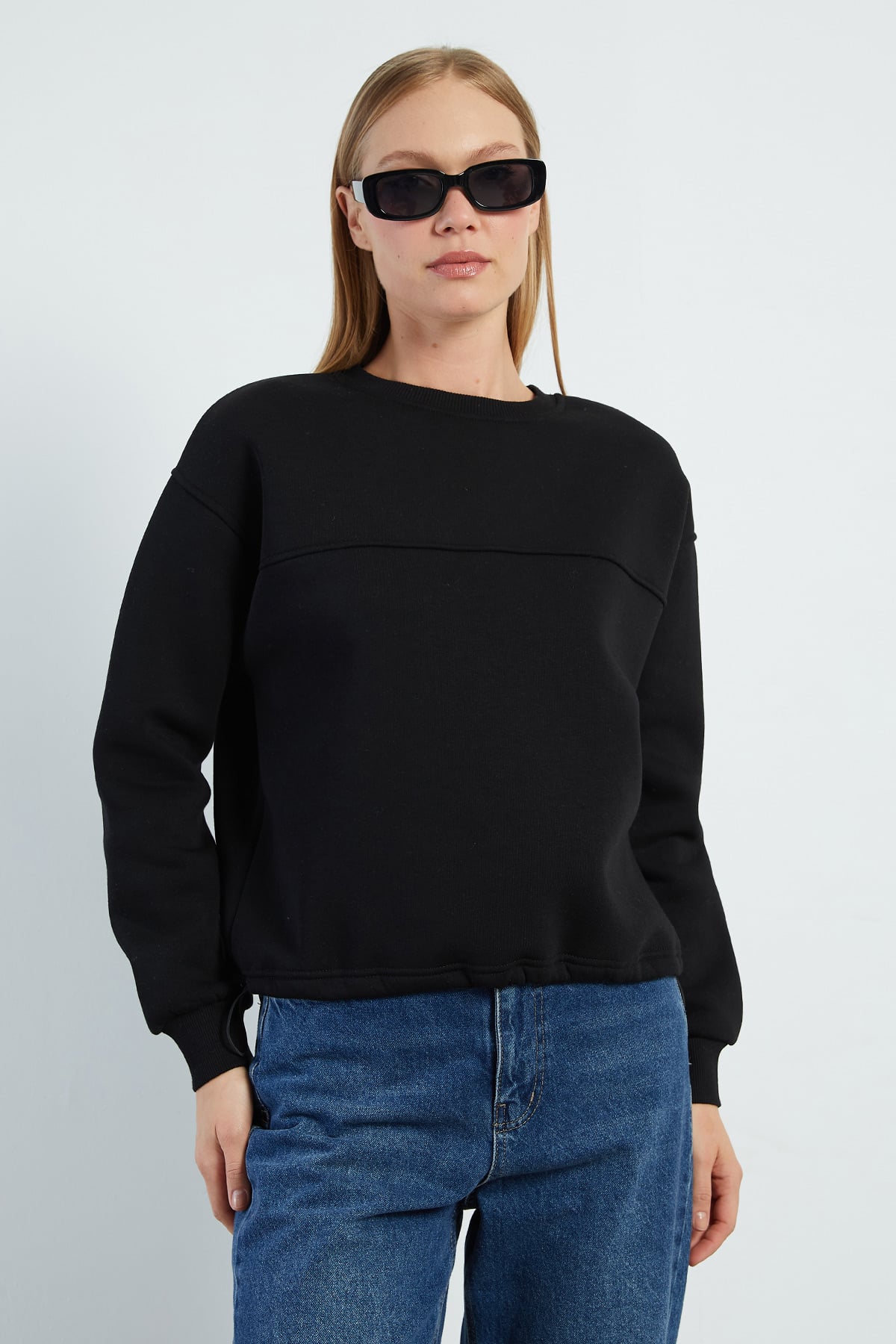 3 İplik Stoperli Oversize Sweatshirt 6