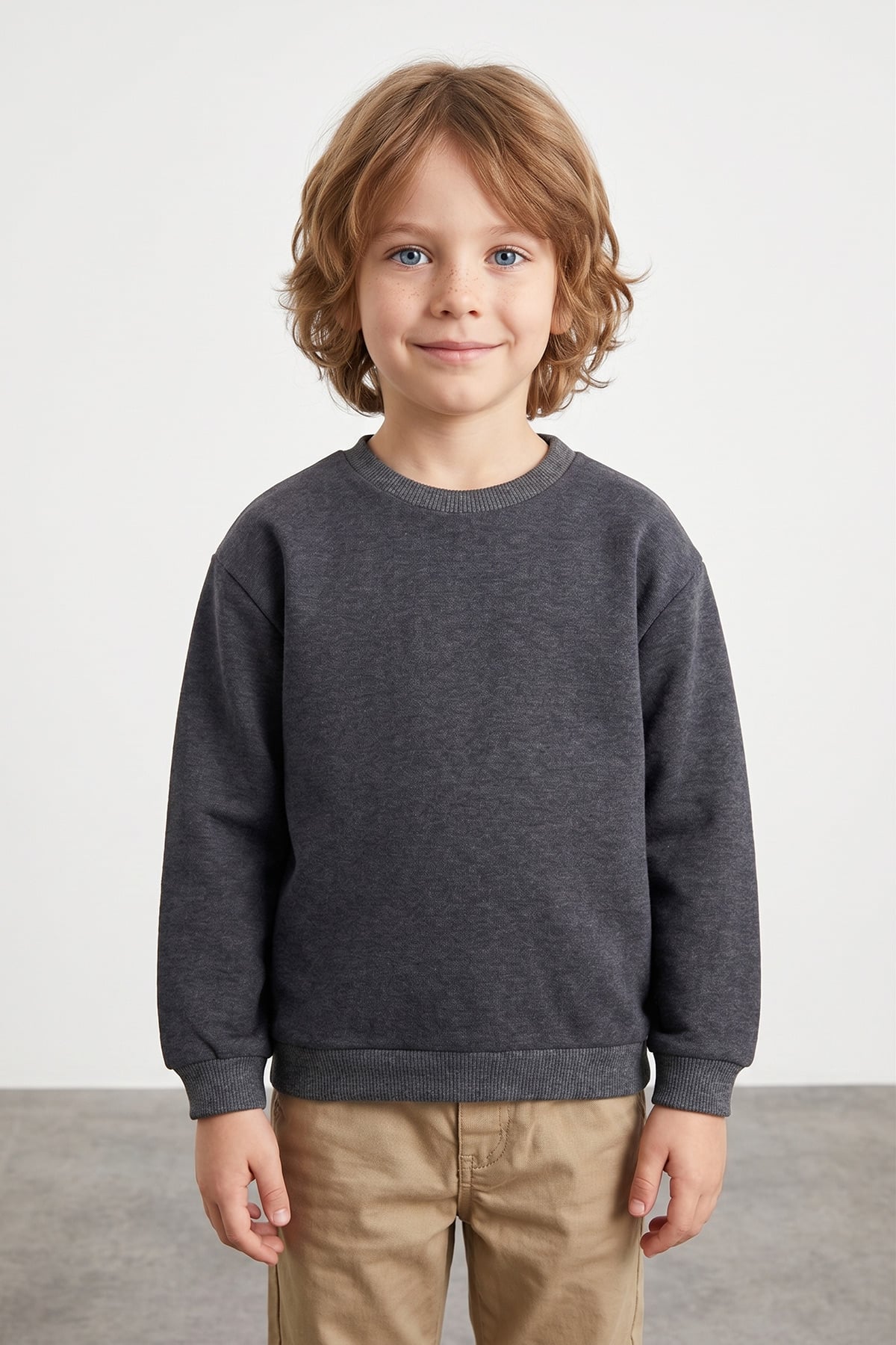 3 İplik Basic Unisex Çocuk Sweatshirt 2