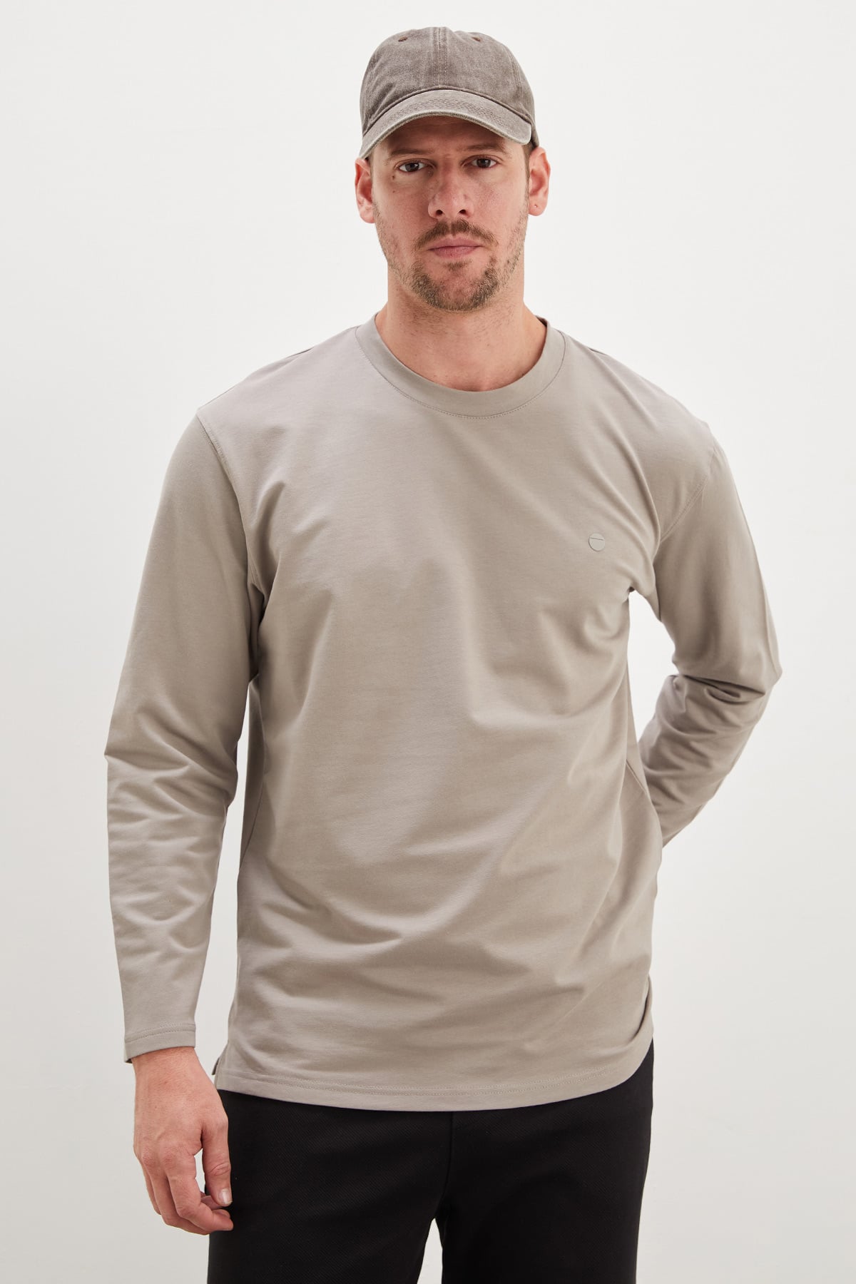 Erkek Siyah Baskılı Bisiklet Yaka Oversize Sweatshirt