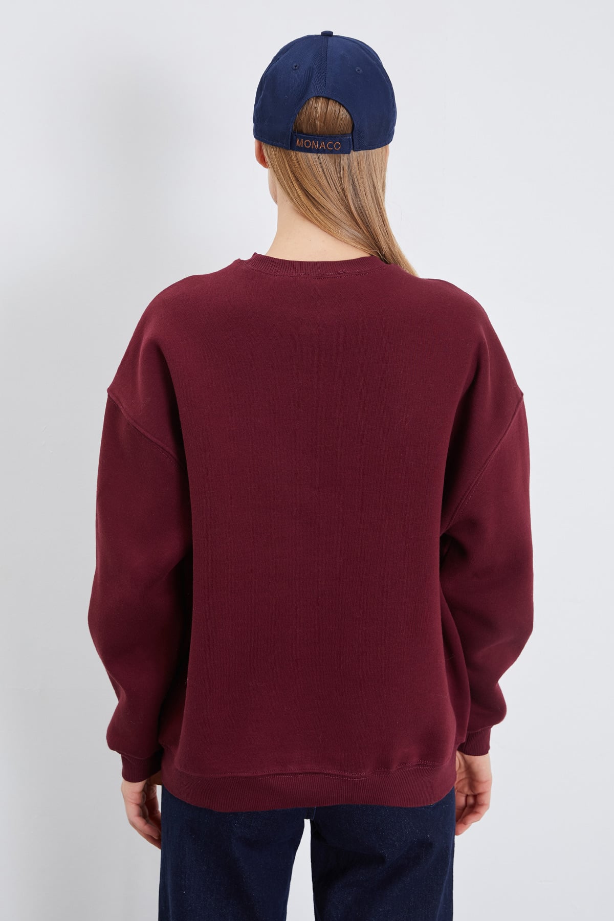 3 İplik Basic Bisiklet Yaka Oversize Sweatshirt 7