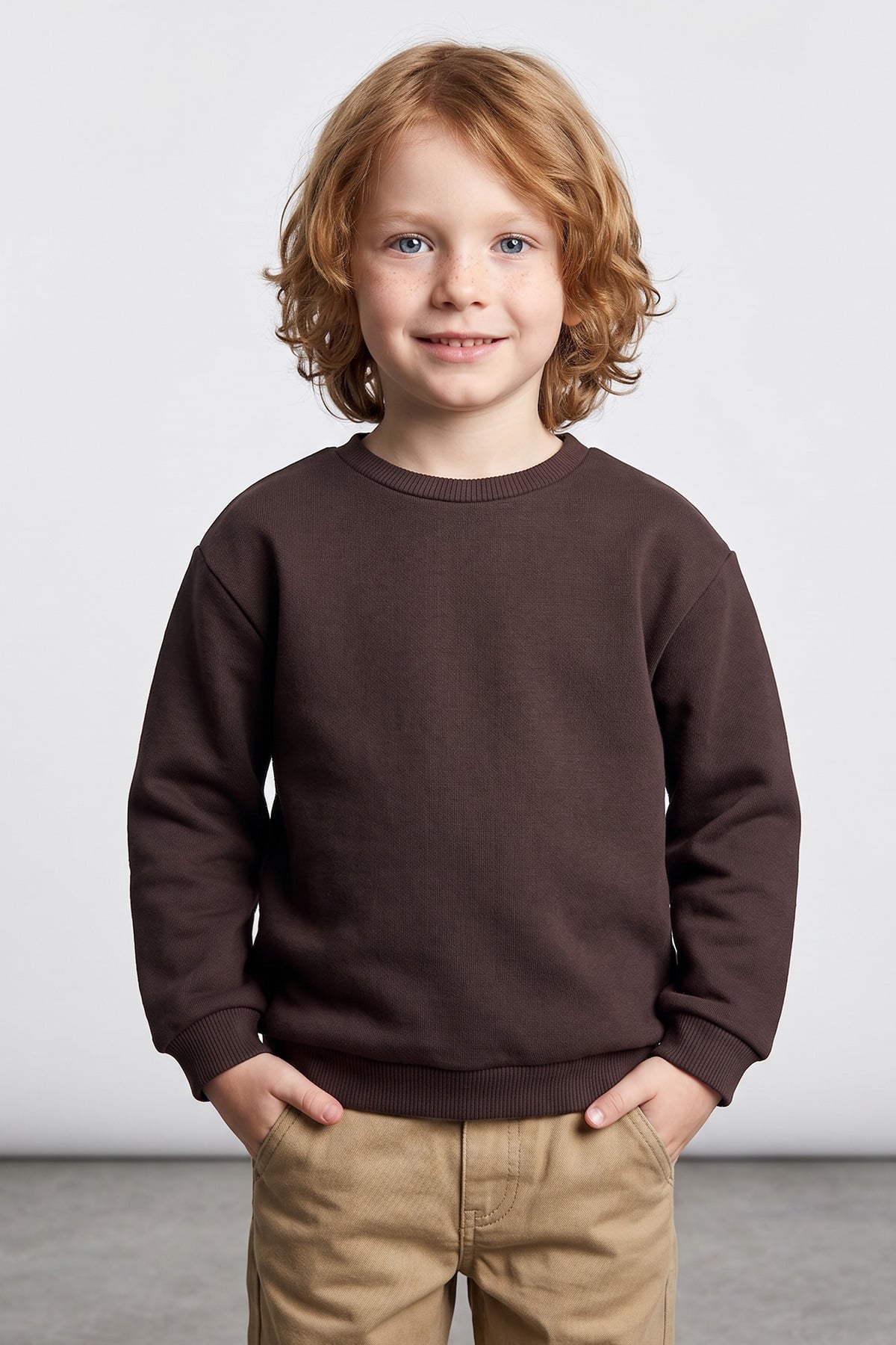 3 İplik Basic Unisex Çocuk Sweatshirt 3
